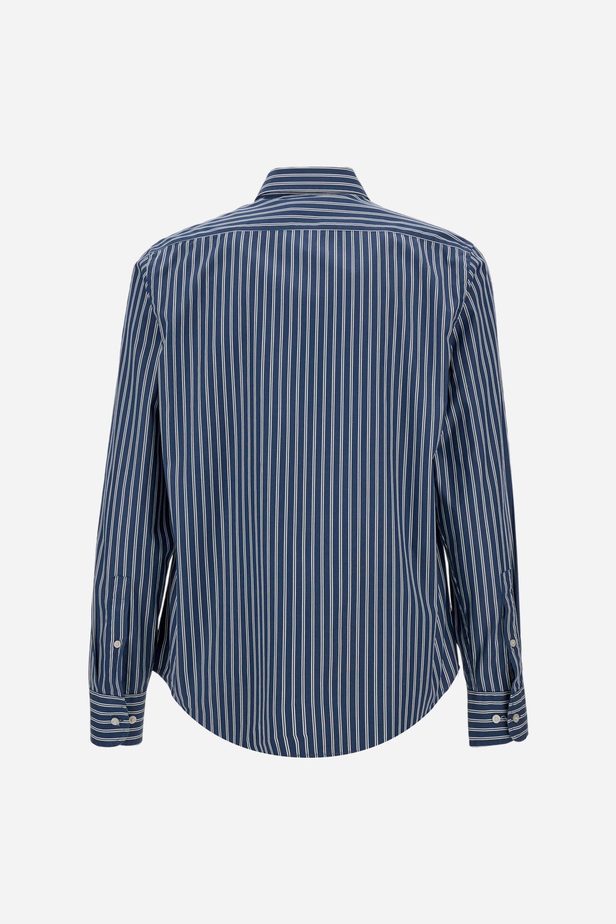 Men's shirt in cotton poplin with large two-tone stripes - Rodolfo