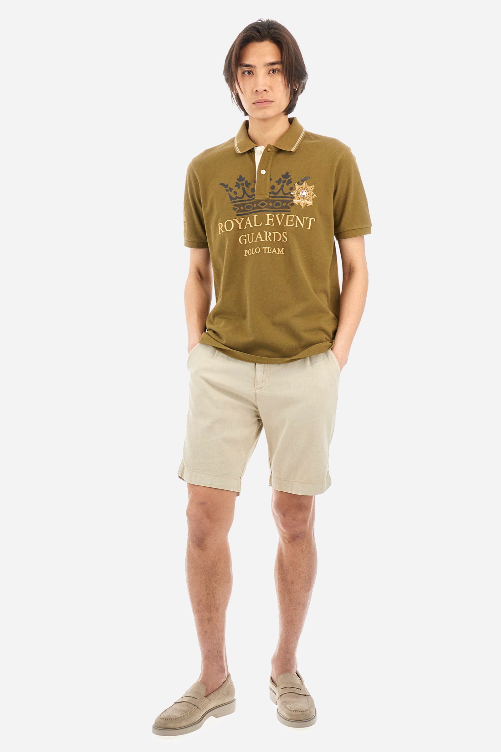 Regular-fit polo shirt in cotton - Yonas