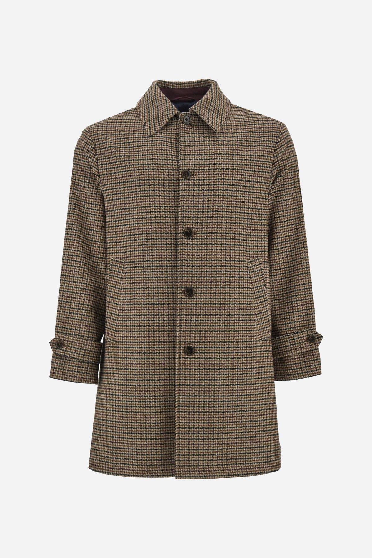 Men's padded wool blend checkered coat - Doug