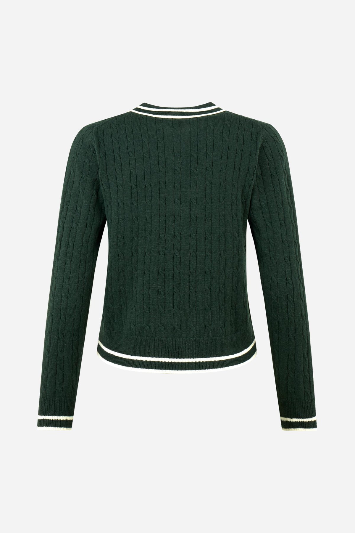 Polo donna in maglia a trecce in lambswool - Ellery