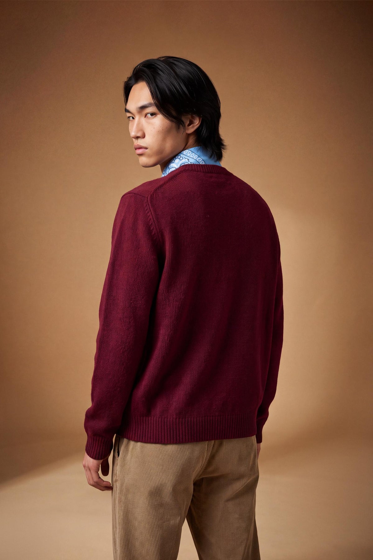 Maglione uomo girocollo merinos maxi logo - Eval
