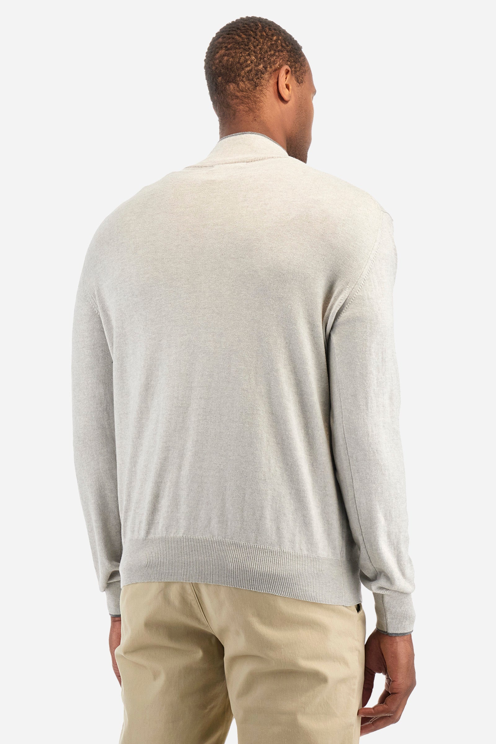 Regular fit pullover in cotton and wool - Zayyir