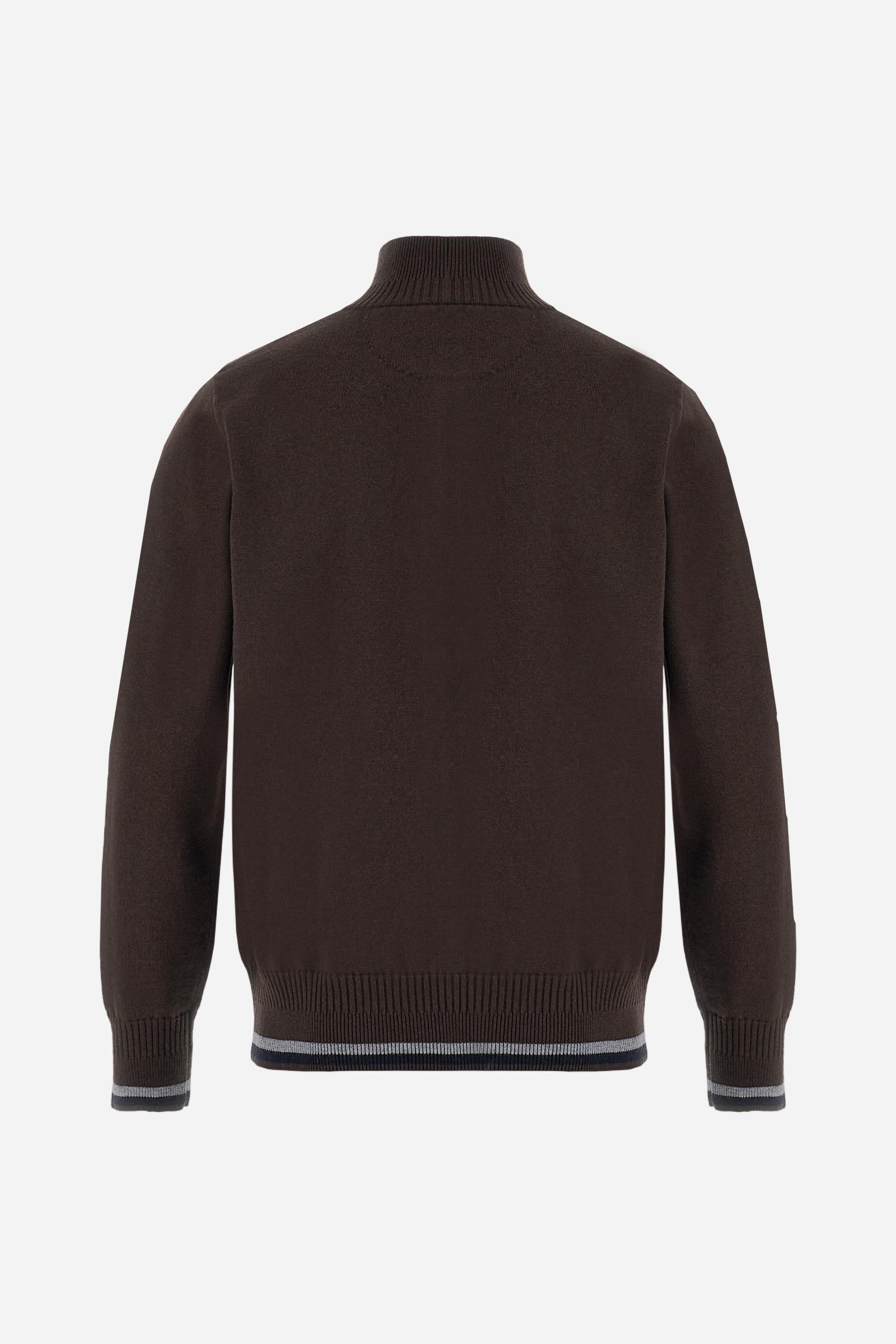 Maglione uomo full zip con collo alto Polo Club - Brooks