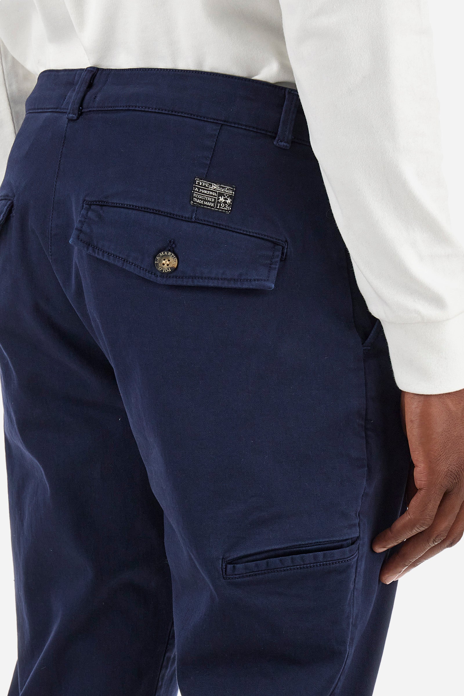 Regular fit stretch cotton chinos - Zivon