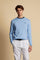 Crewneck sweater in lightweight 100% cotton with a regular fit. Ribbed collar, cuffs and hem. Contrast details inside the neckline, echoed on the cuffs, and embroidered logo on the chest. - Blue Bell                                                                                                                                                                                                                                                                                                                         