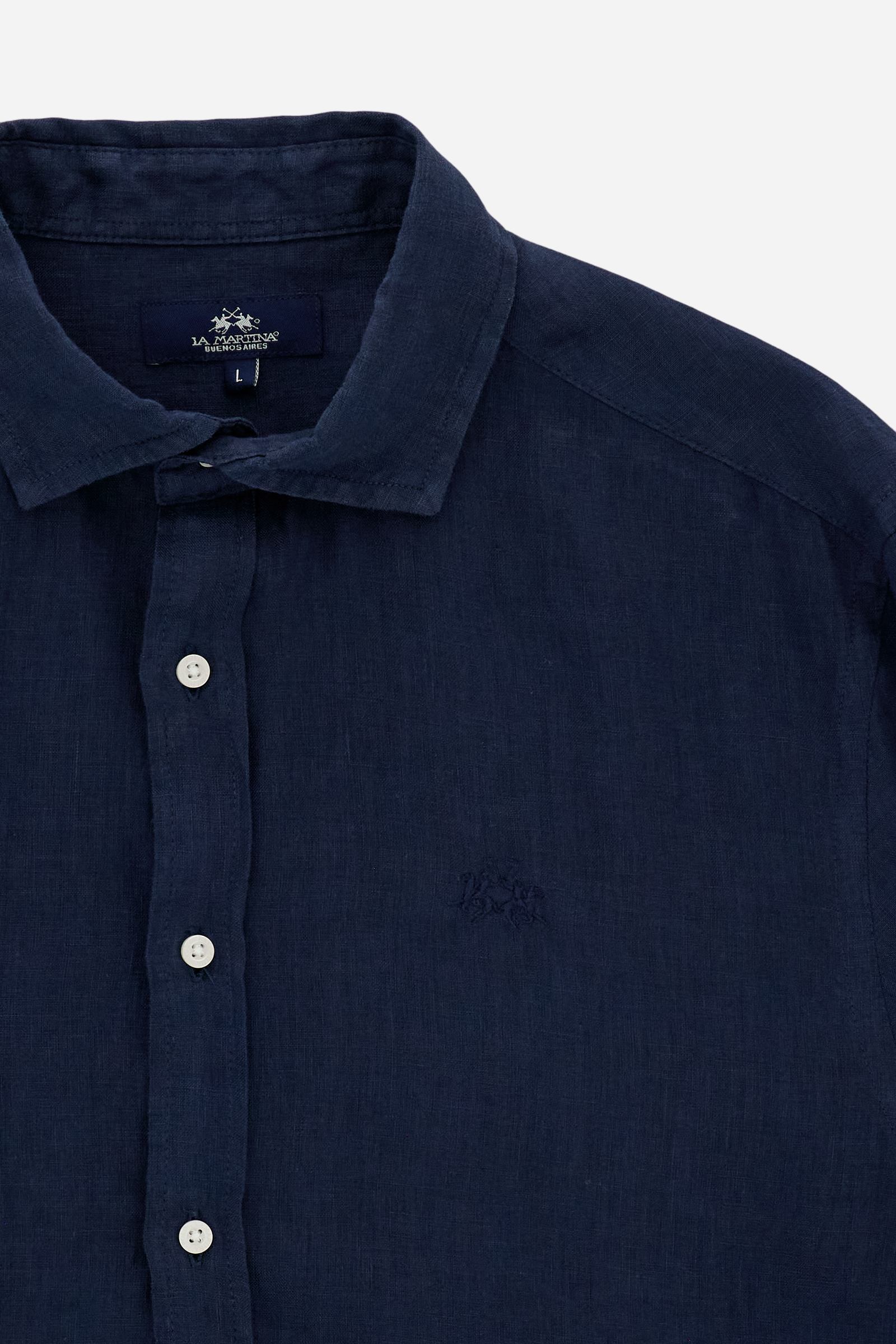 Chemise homme regular fit en lin teint en pièce - Innocent