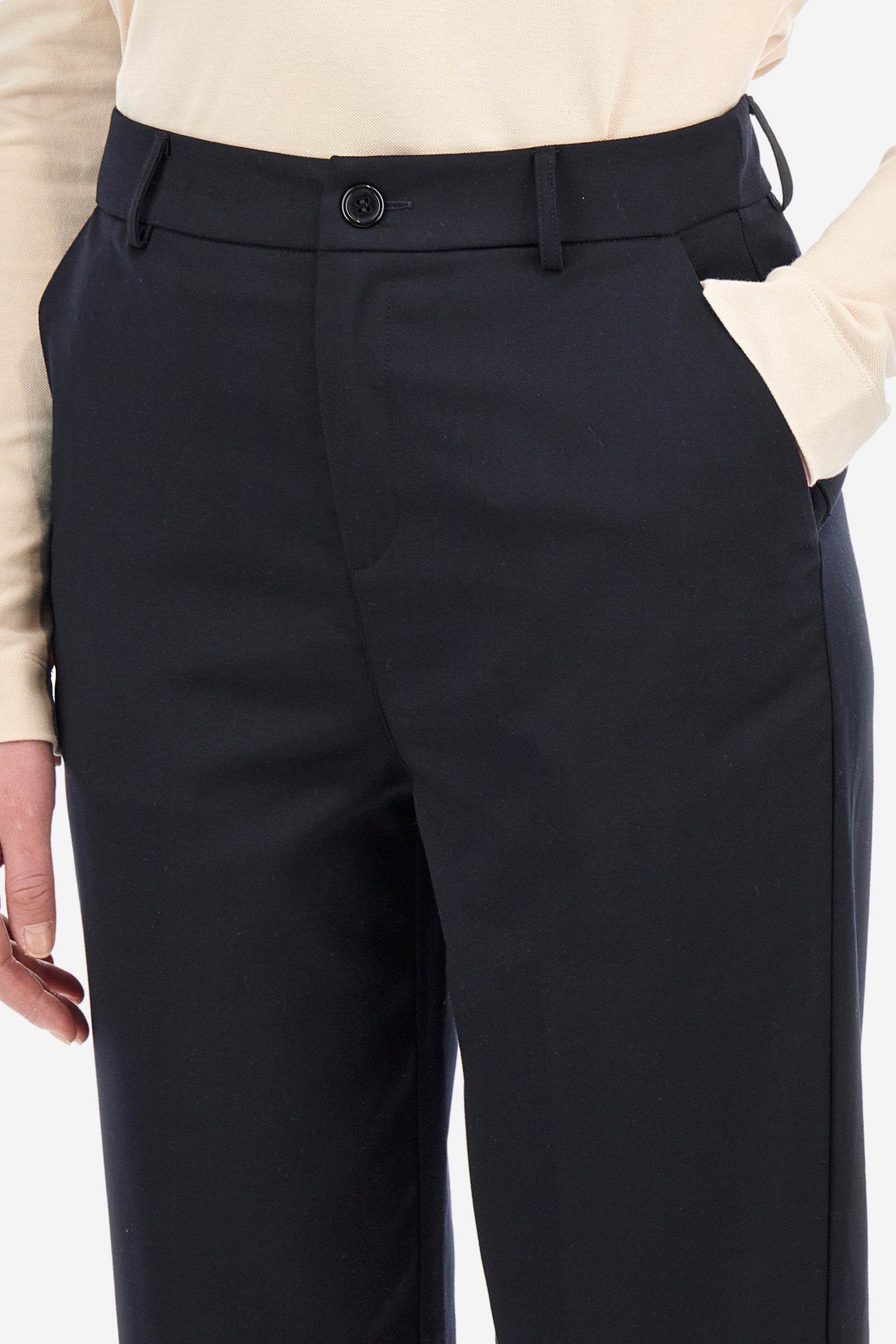 Pantalone classico regular fit in tessuto sintetico - Zelina