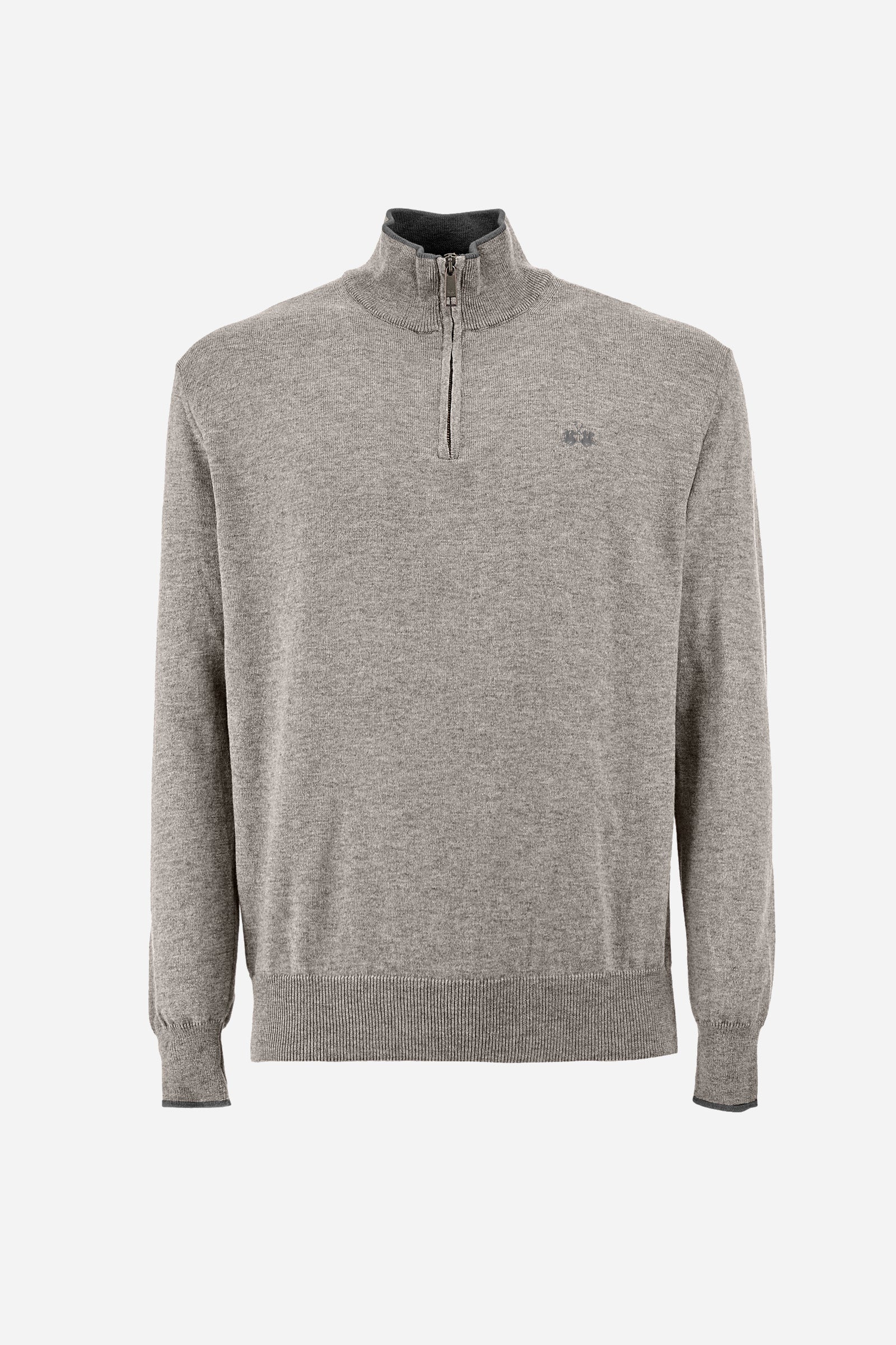 Regular fit pullover in cotton and wool - Zayyir