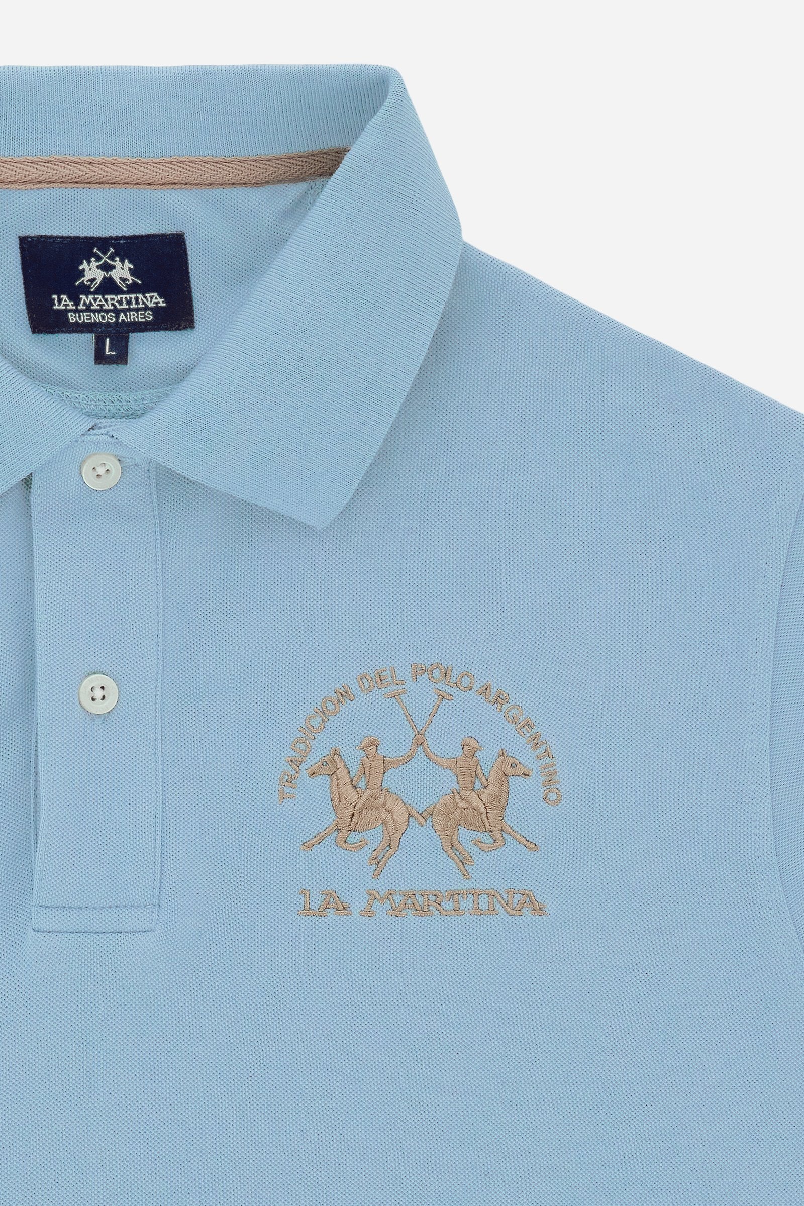 Men's short sleeve polo in stretch piqué with Iconic Team logo - Miguel