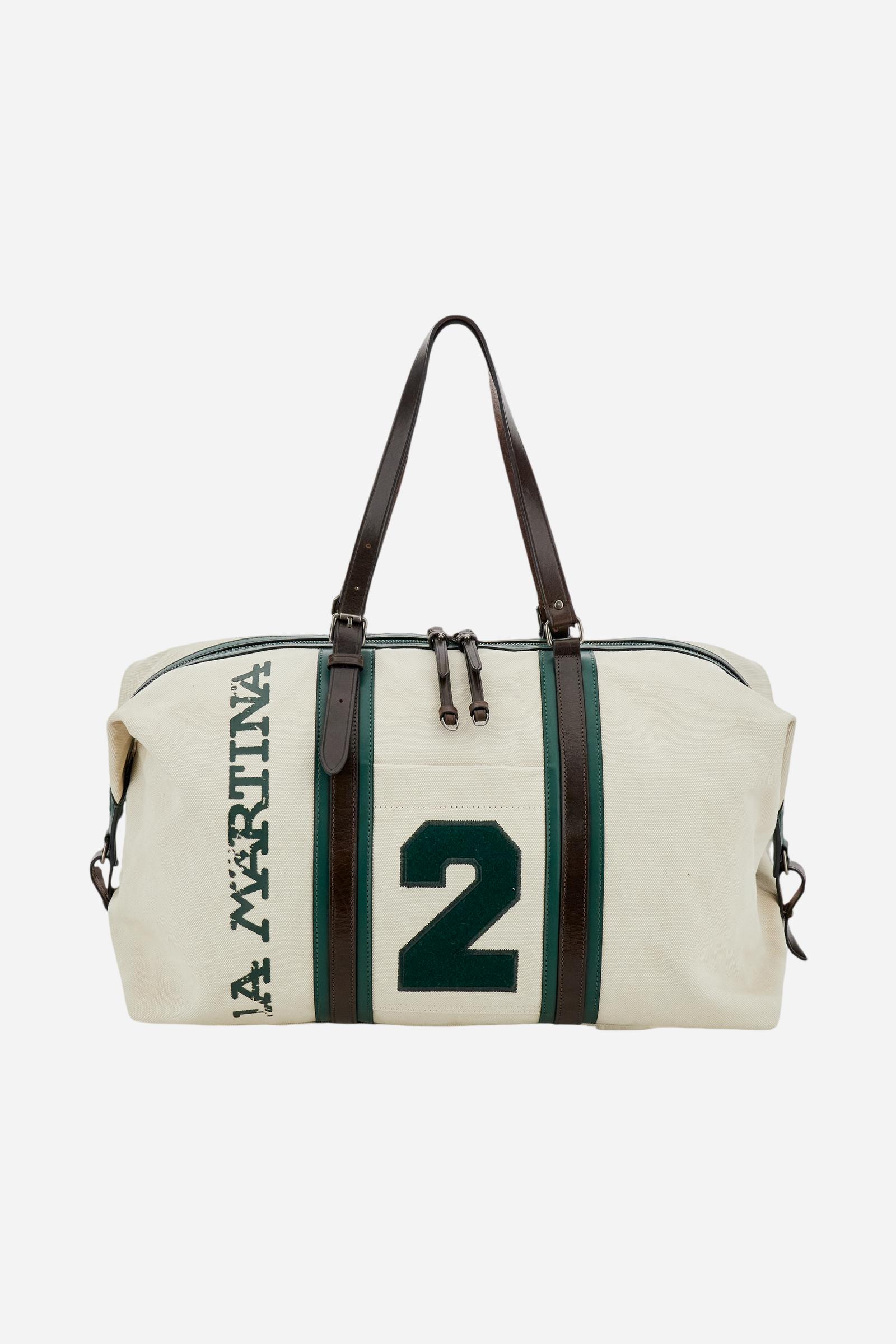 Borsa da viaggio in canvas lavato e pelle - Martin's