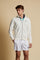 Men’s cotton French Terry sweatshirt with full zip, regular fit and ribbed details. Contrast embroidered brand logo. - Off White                                                                                                                                                                                                                                                                                                                                                                                                