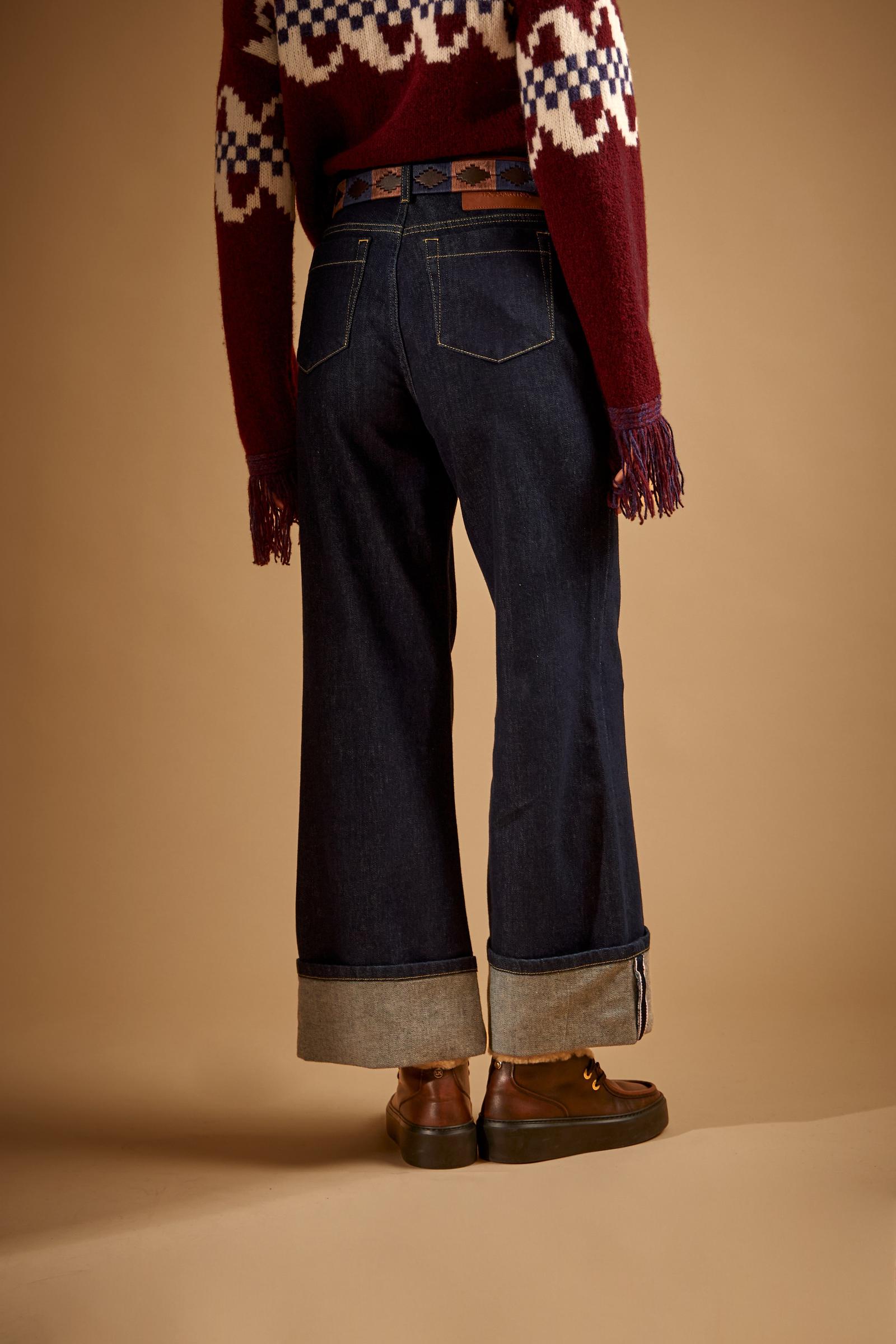 Jeans Damen aus Baumwolle in extra dunklem Denim - Elena