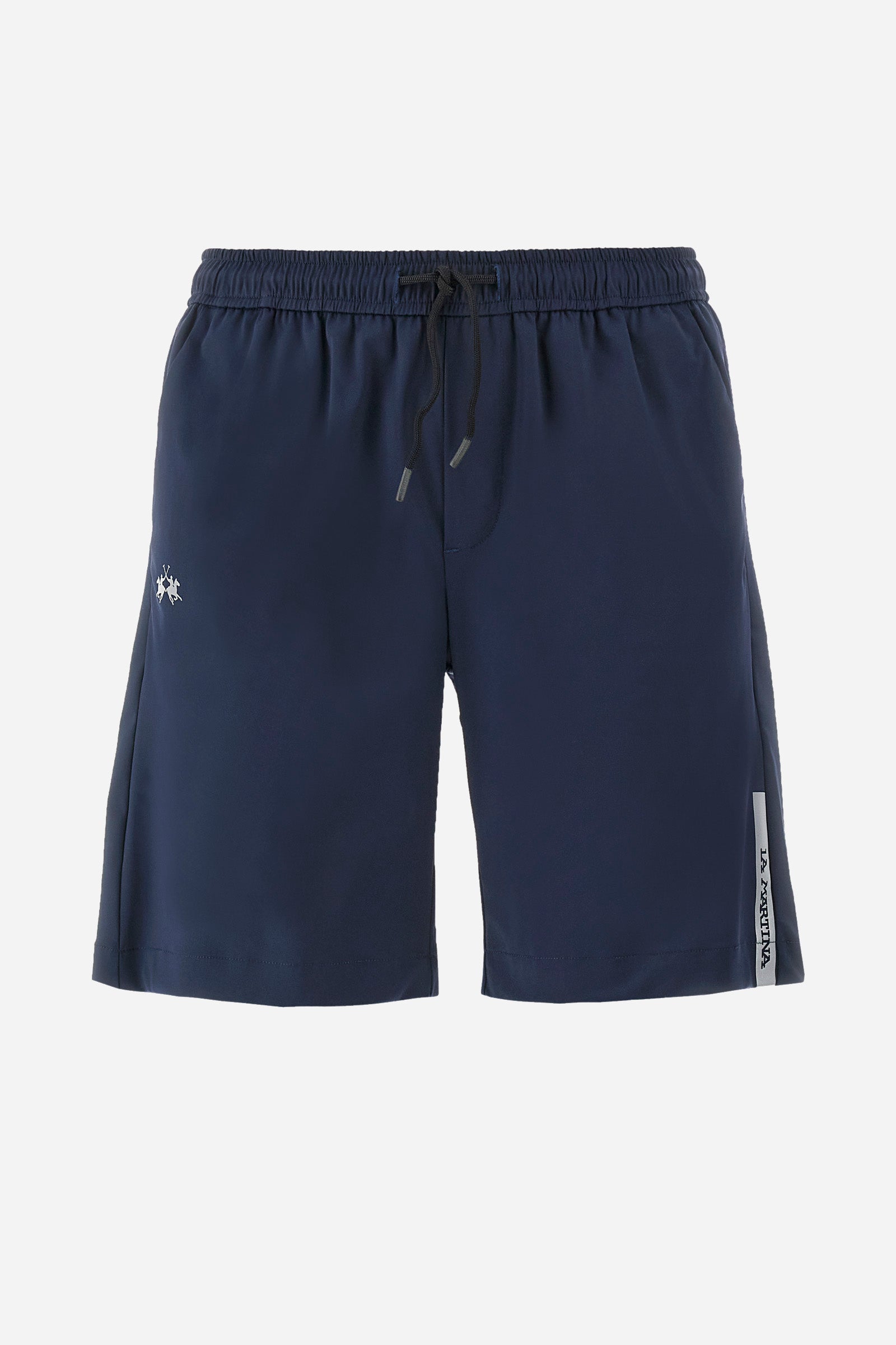 Regular-fit Bermuda shorts in synthetic fabric - Yishachar