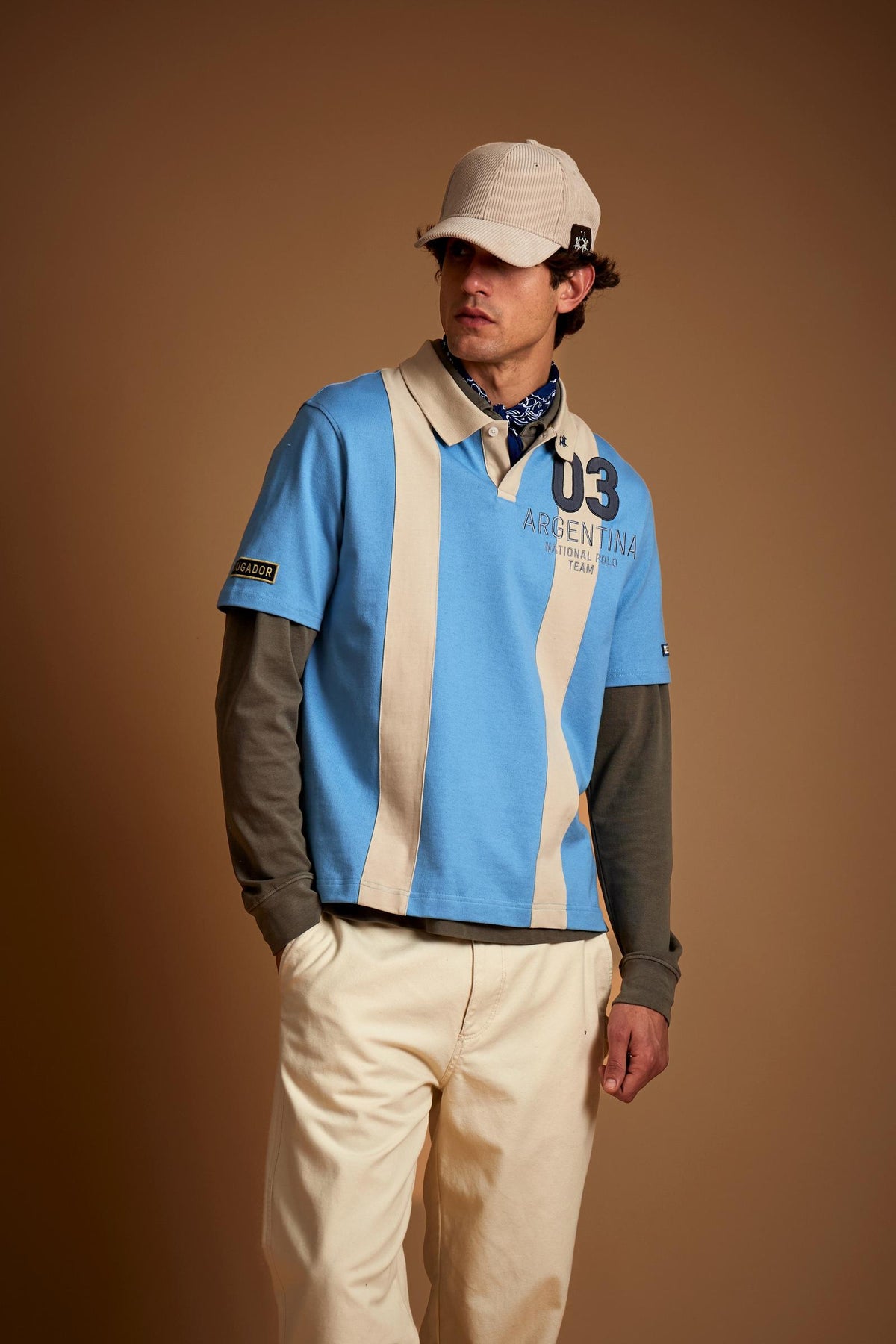 Polo de hombre manga corta en jersey pesado de algodón Argentina - Daniele