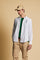 Men’s long-sleeve shirt in stretch cotton poplin with a classic collar, adjustable cuffs, front graphics, and maxi logo on the back for a stylish look. - Optic White                                                                                                                                                                                                                                                                                                                                                           