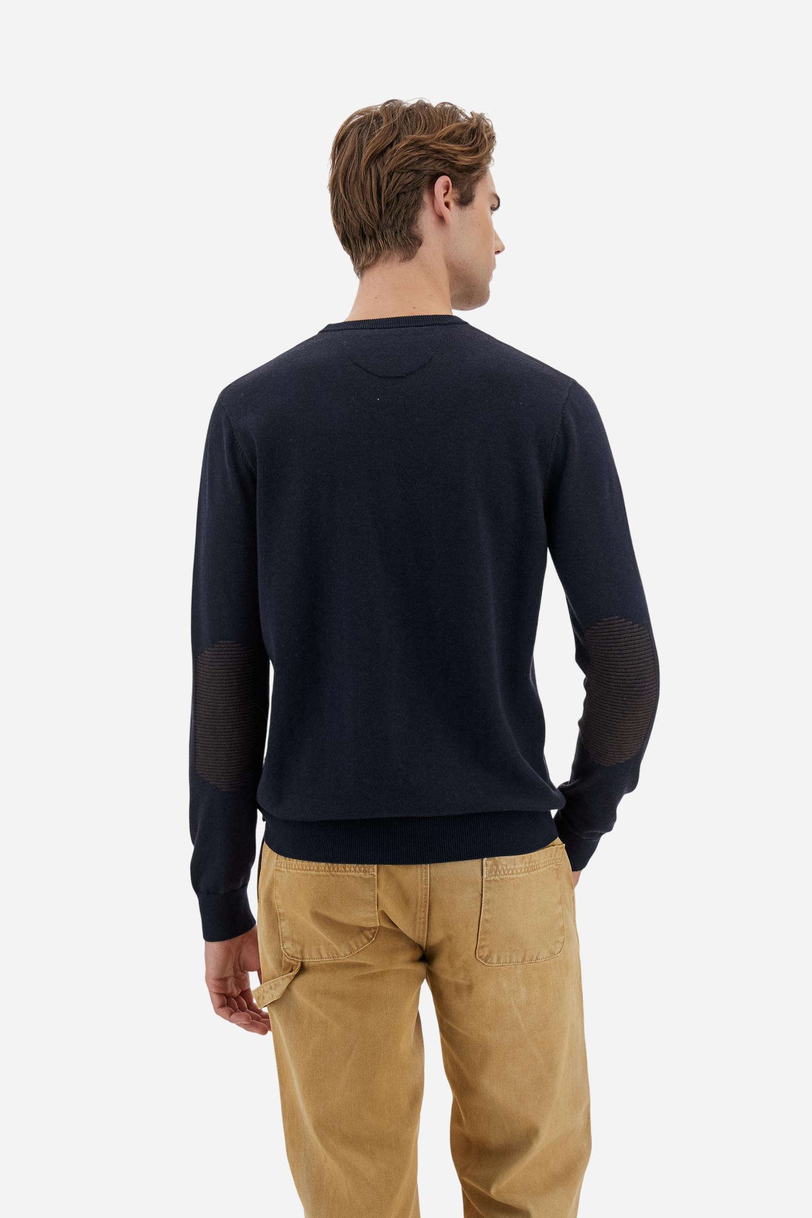 MAN CREW NECK SWEATER WOOL COT