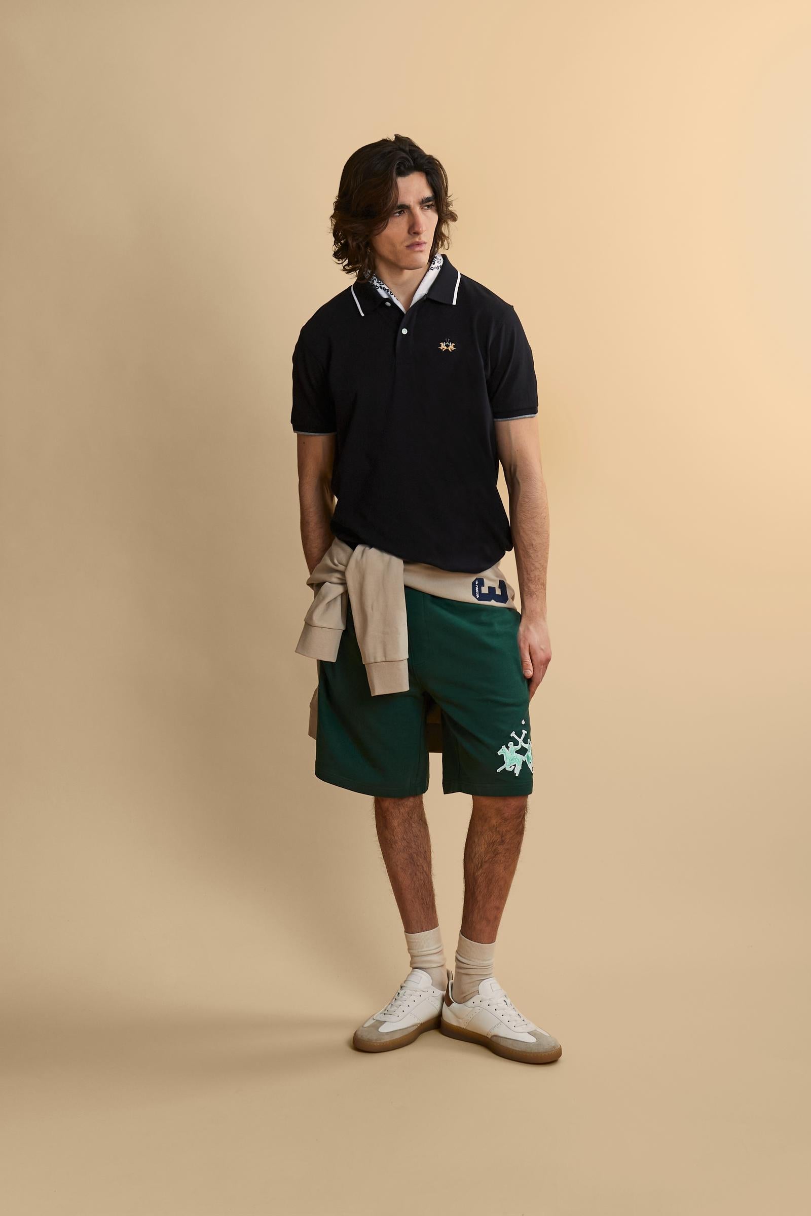 Bermuda homme en molleton de coton avec maxi logo - Remi