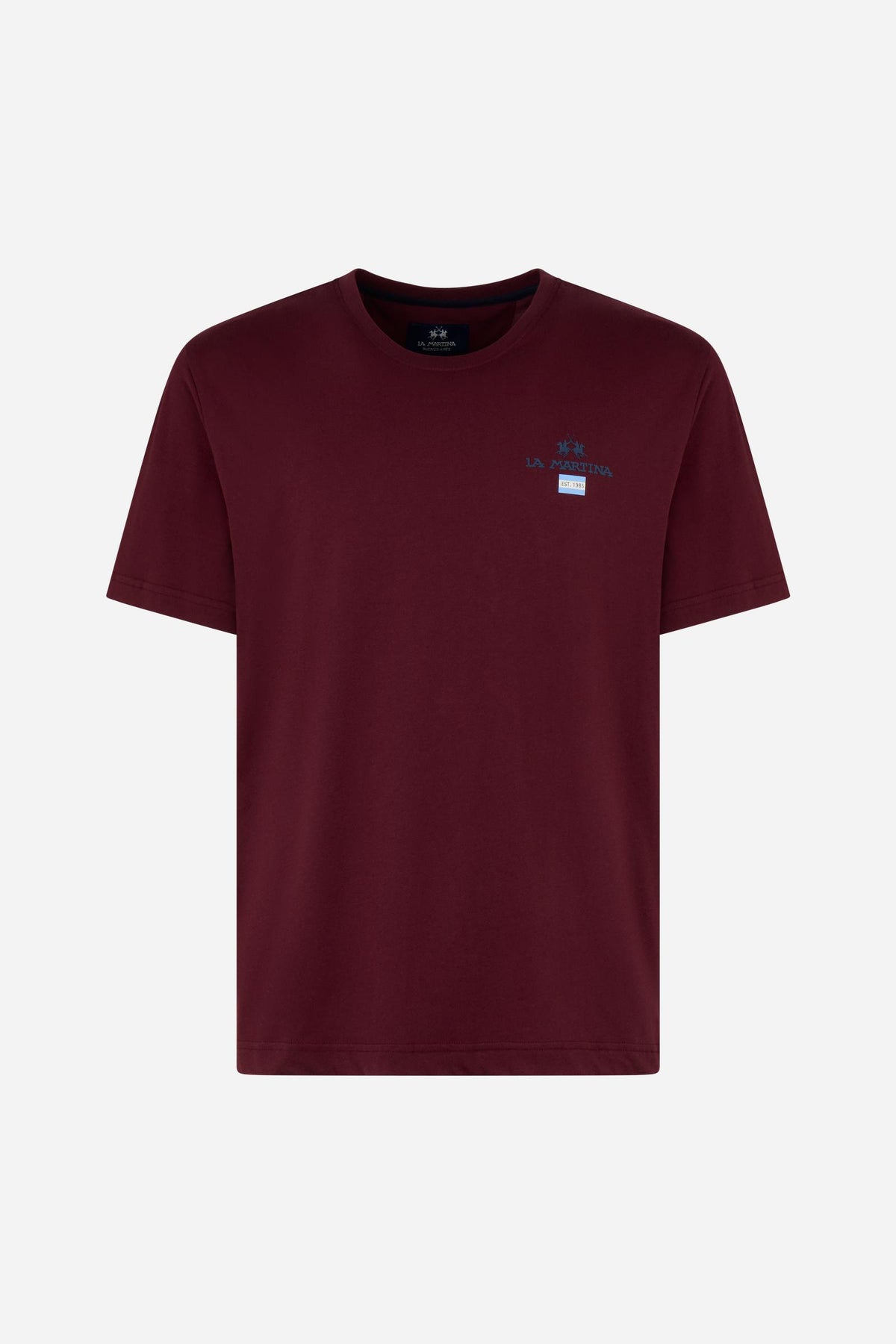 Men's short sleeve cotton jersey T-shirt with printed logo Argentina – Elian