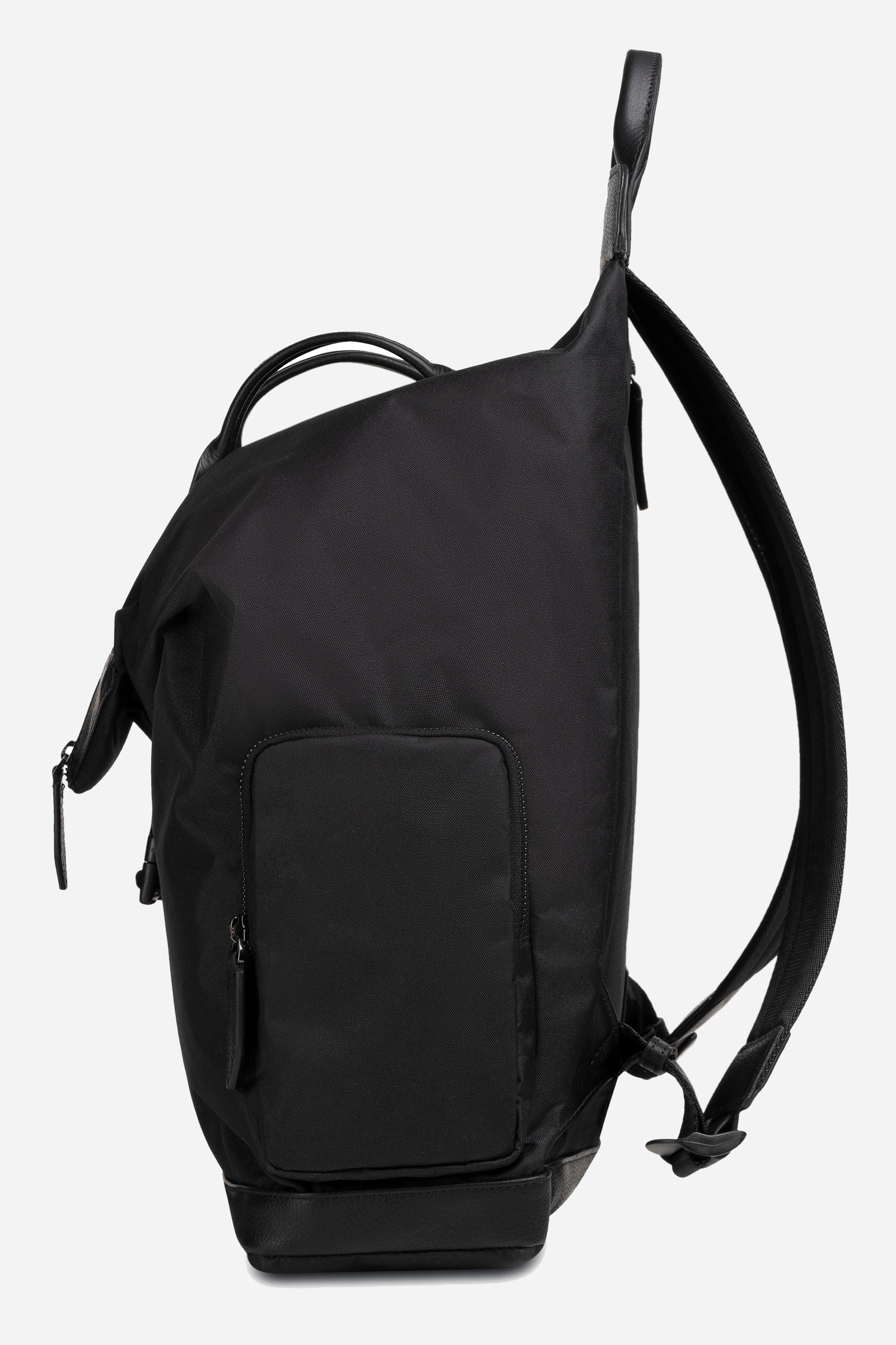 Backpack in matt synthetic fabric