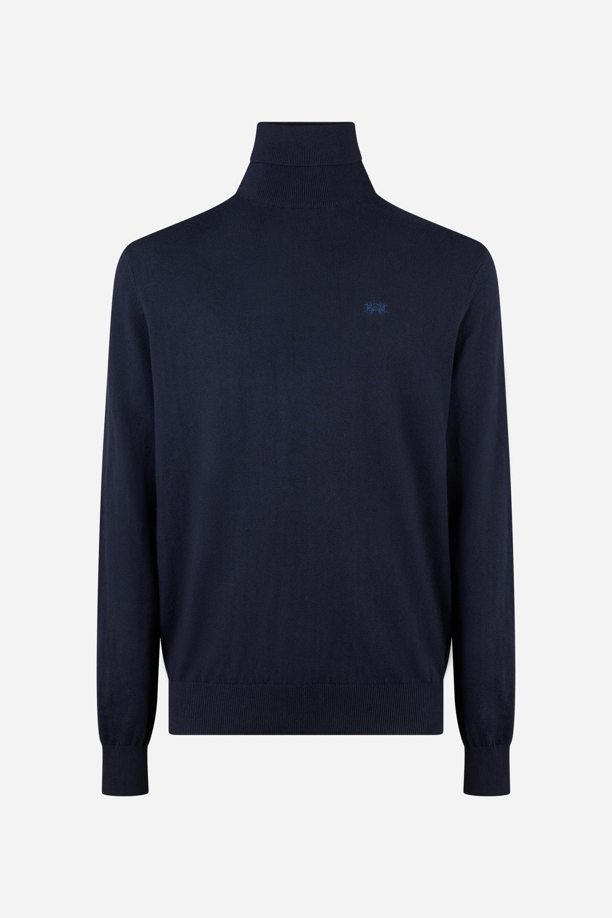 Men's high-neck sweater in cotton and wool - Eschilo