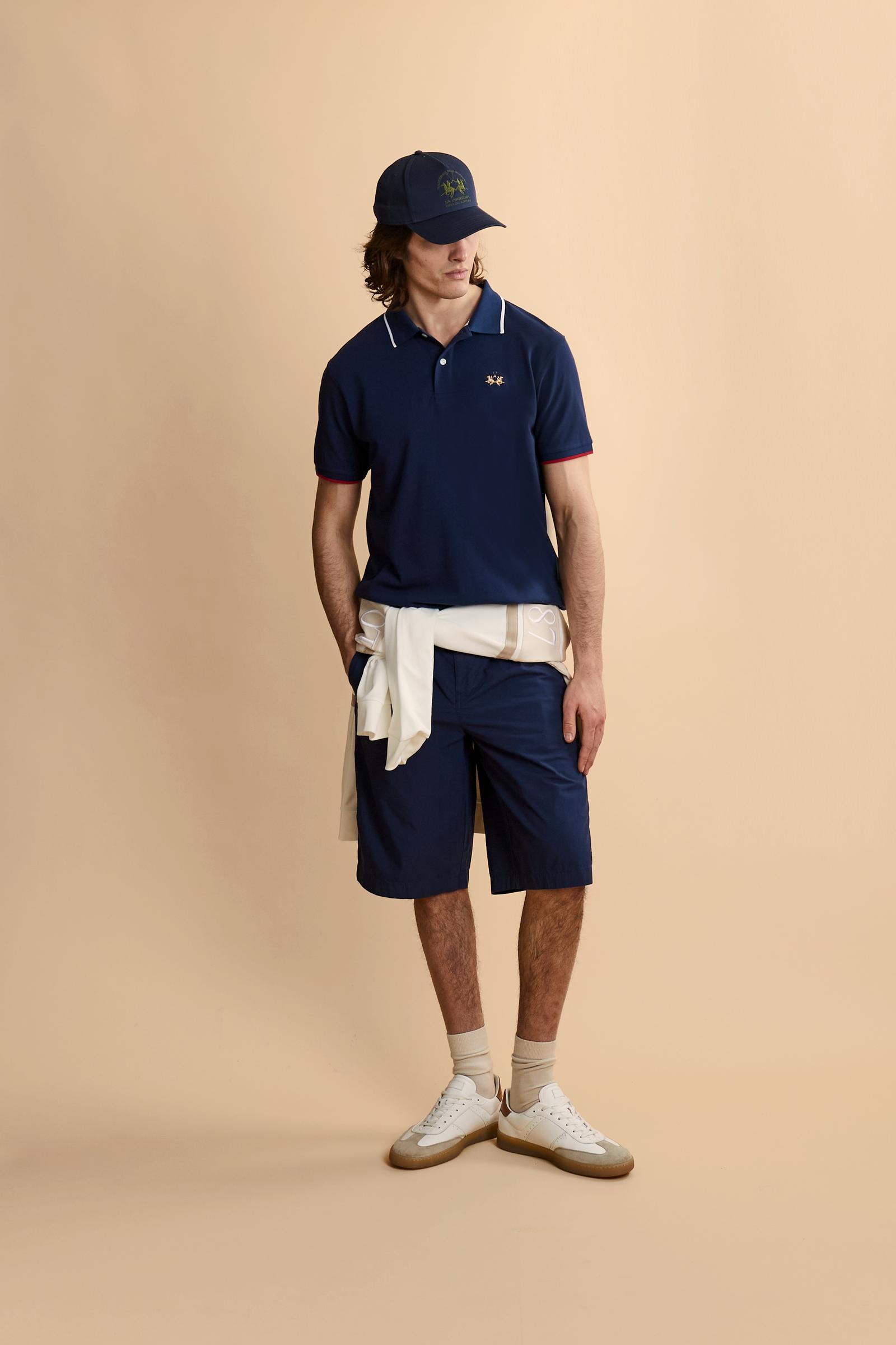 Men’s regular fit stretch piqué polo shirt Essential – Russell