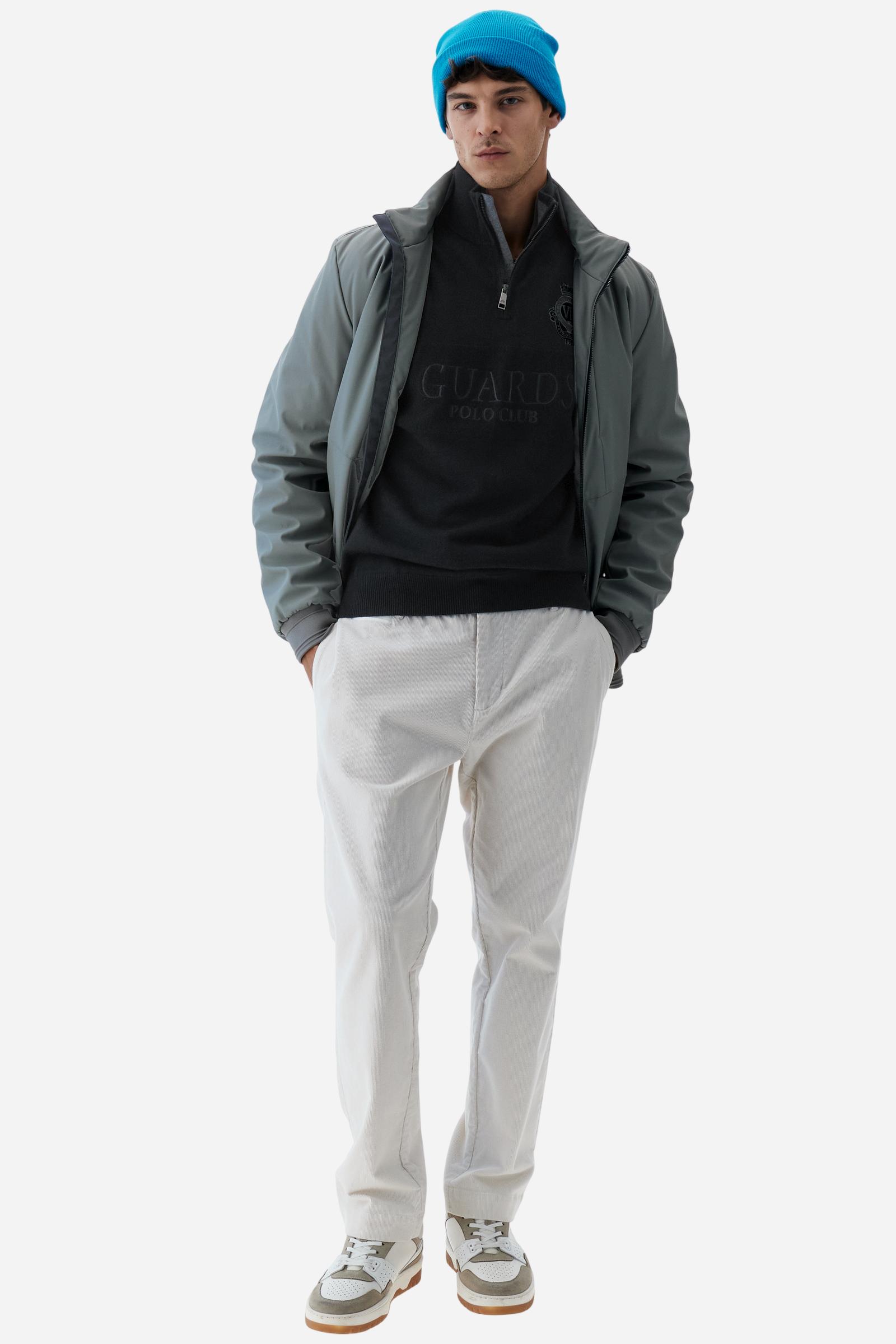 Men’s wool half‑zip mock‑neck sweater - Boulus