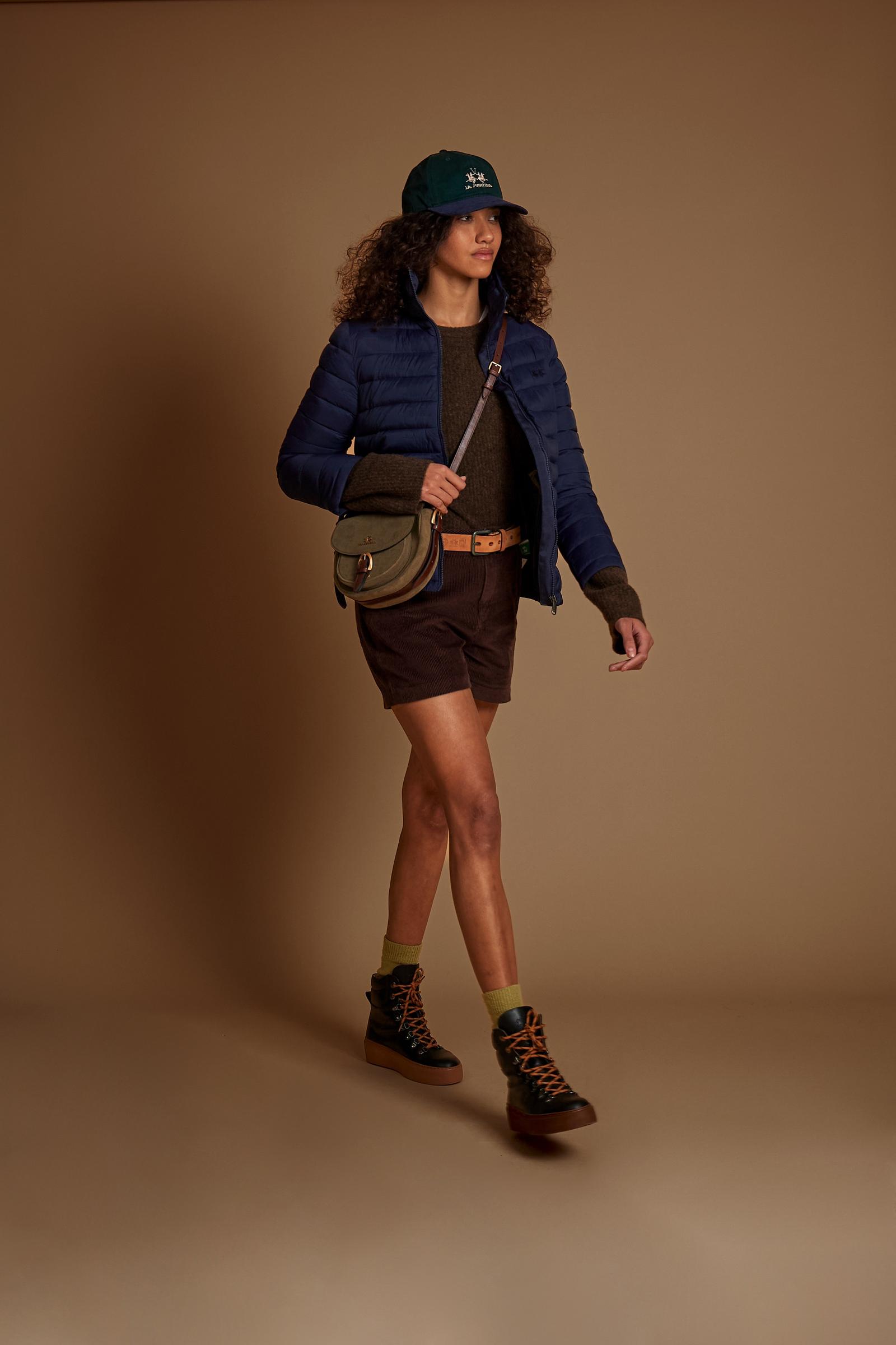 Short women's down jacket with high collar in nylon - Dene