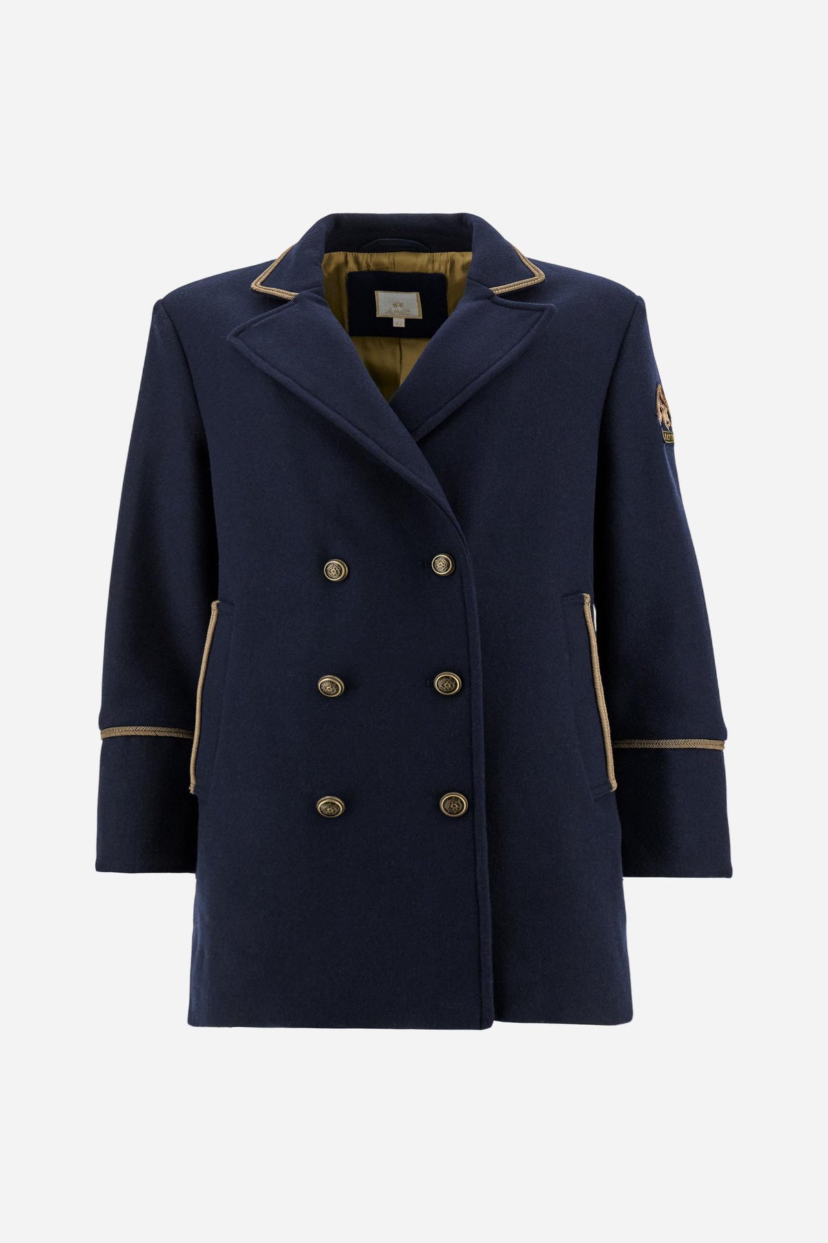 Women's double-breasted wool blend coat - Elizabeth