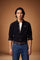 Men’s long-sleeve shirt in soft 100% cotton velvet with regular fit, front button closure, embroidered logo, and a comfortable regular collar for all-day wear. - Black