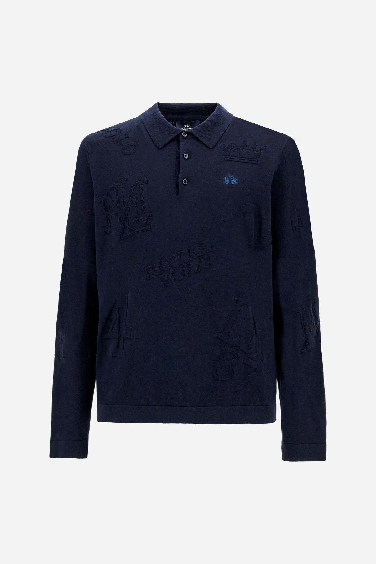 Men's jacquard cotton sweater with lettering - Erick