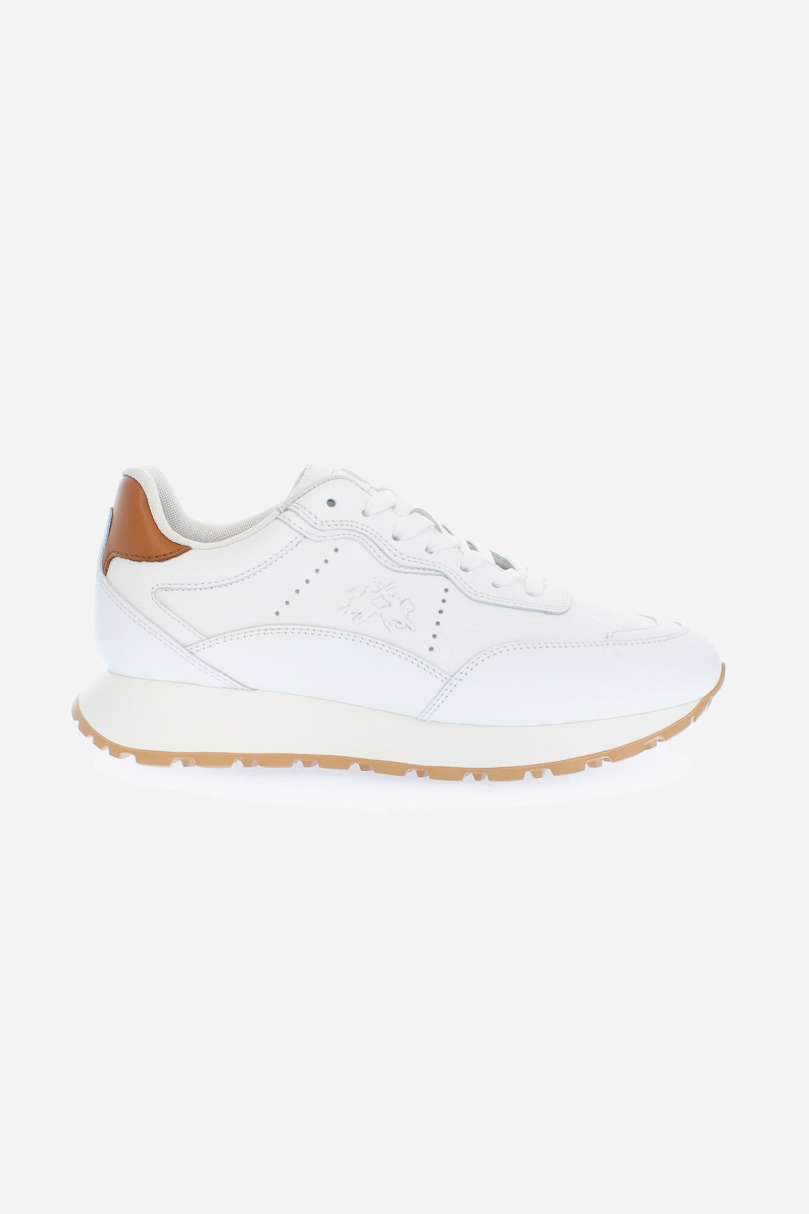 Women's leather trainers with inserts