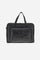 Briefcase in calfskin leather. Urban and structured, with spacious interior, zipped front pocket and metallic details. - Black                                                                                                                                                                                                                                                                                                                                                                                                  