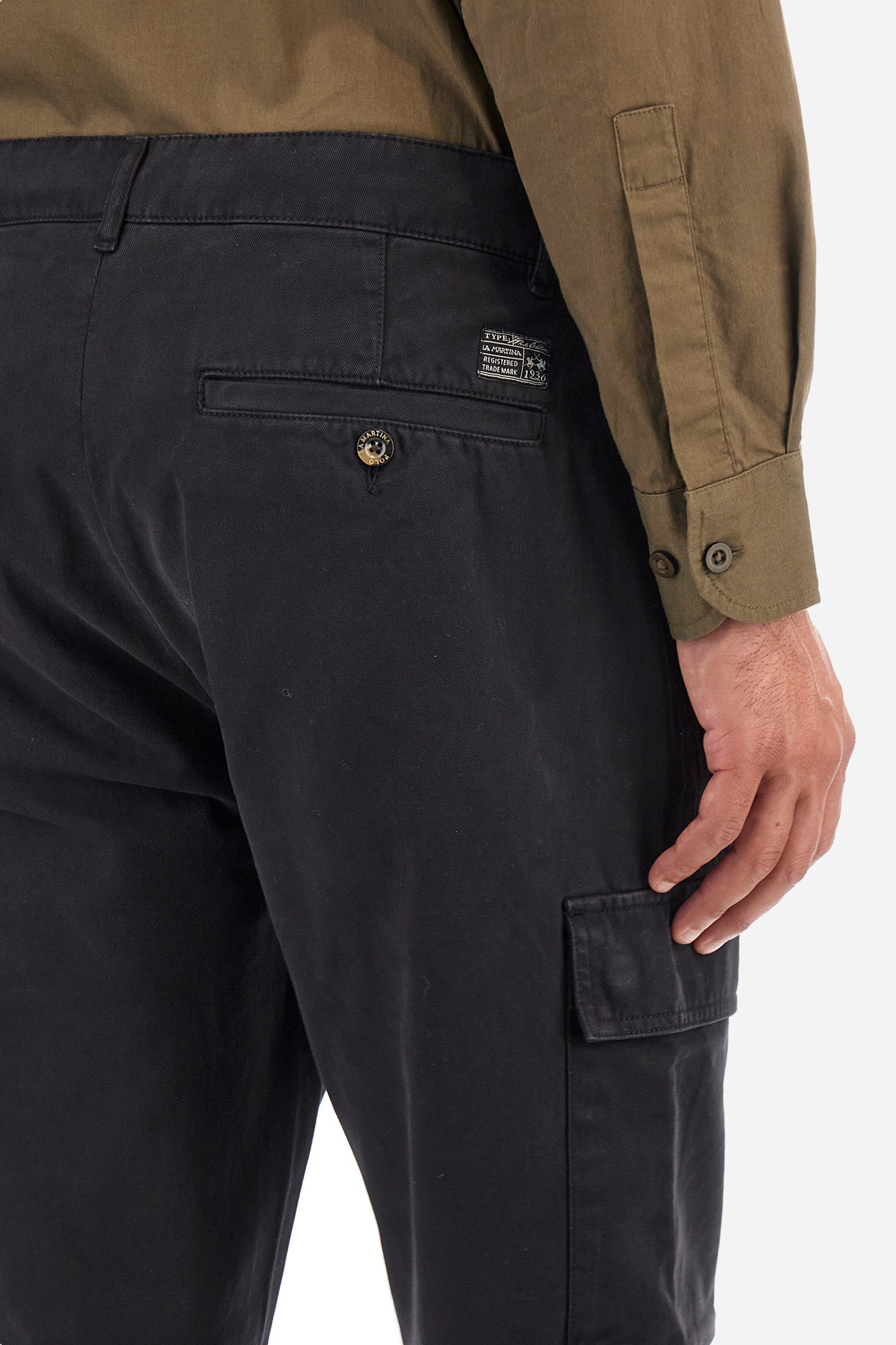 Regular fit cotton cargo trousers - Zetto