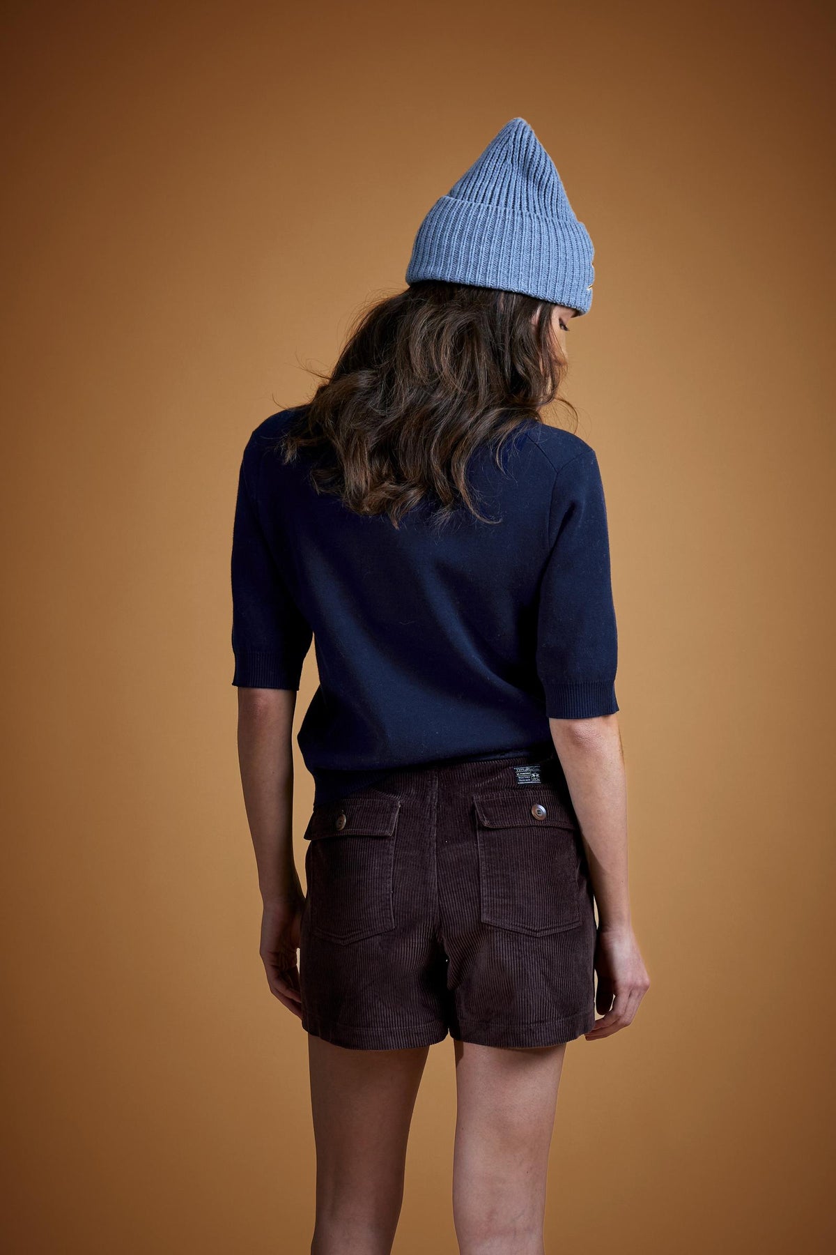 Damen-Polo aus Baumwollstrick mit großem Logo - Eduarda