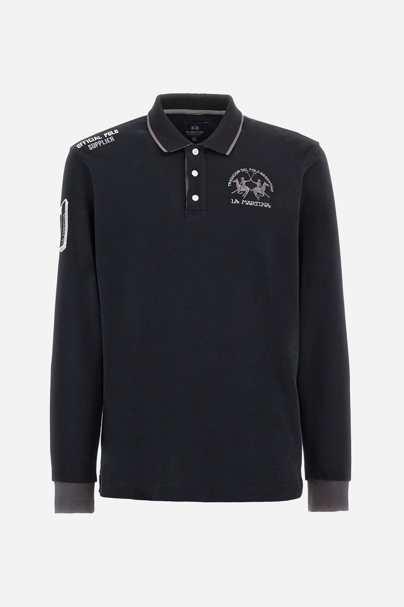 Regular-fit polo shirt in cotton - Stefano