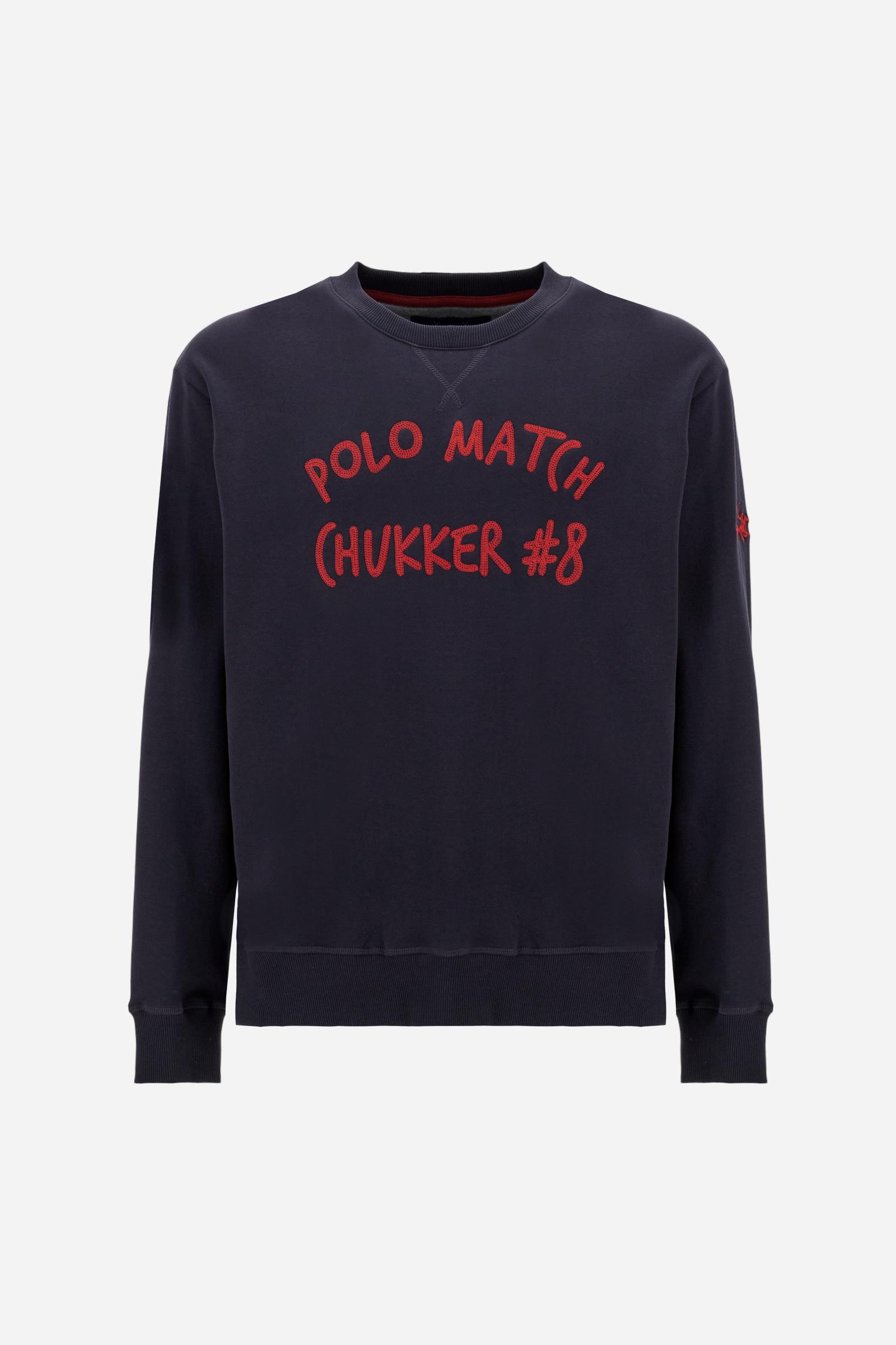 Men's crewneck sweatshirt in brushed cotton Chukker - Devesh