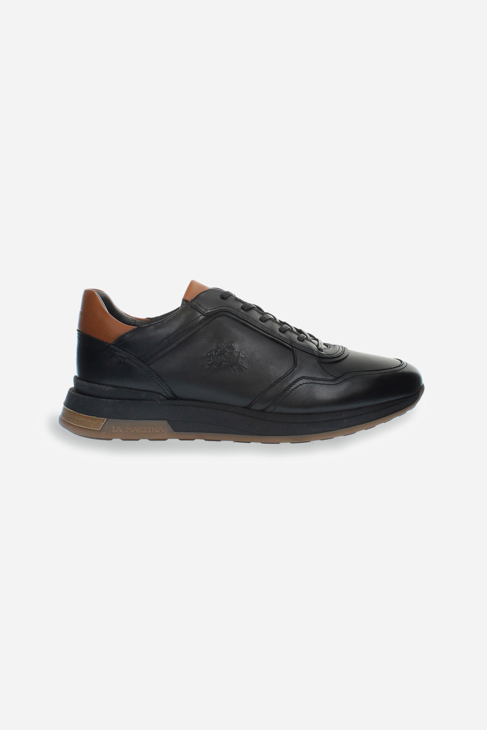 Men's leather and suede trainer - "Route 40"