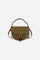 Women's suede crossbody bag with saddle design - Bandolera