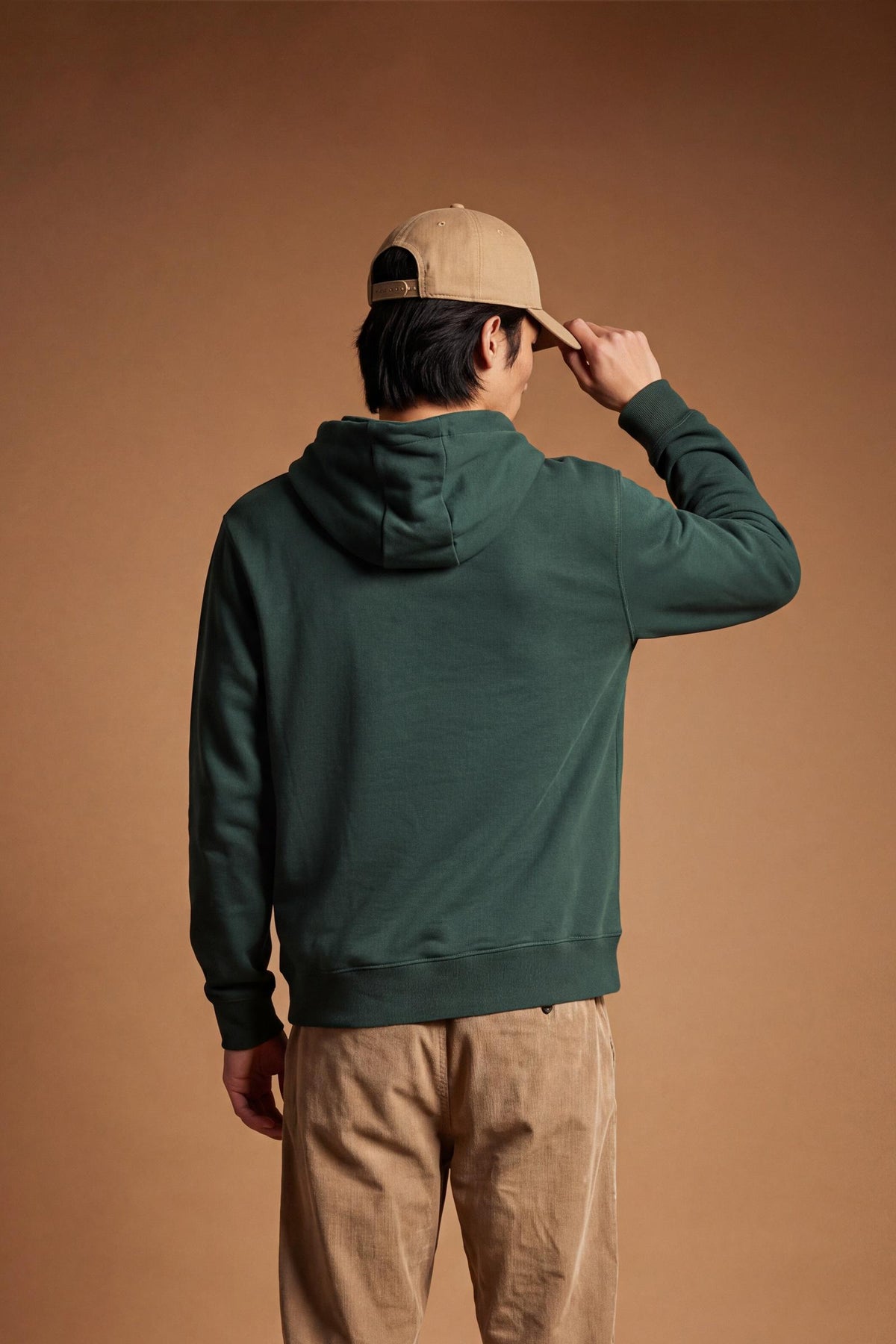 Men’s hoodie in soft brushed cotton with zipper front, adjustable hood, kangaroo pockets, ribbed cuffs and hem, and a small embroidered logo for subtle style. - Sycamore