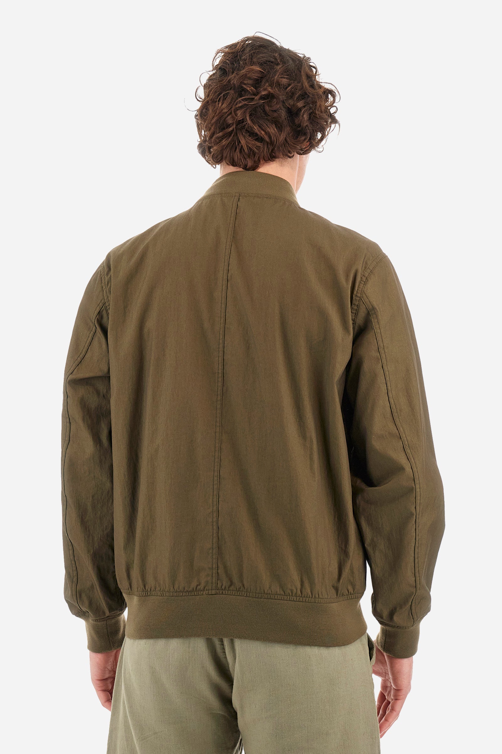 Regular-fit bomber jacket in mixed cotton - Yochonon