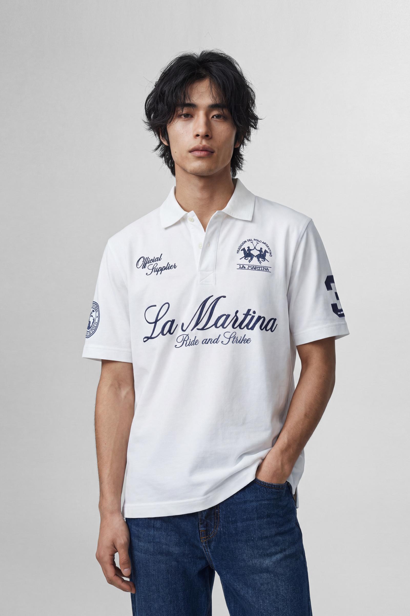 Polo manica corta in jersey di cotone – Limited Edition “Ride and Strike”