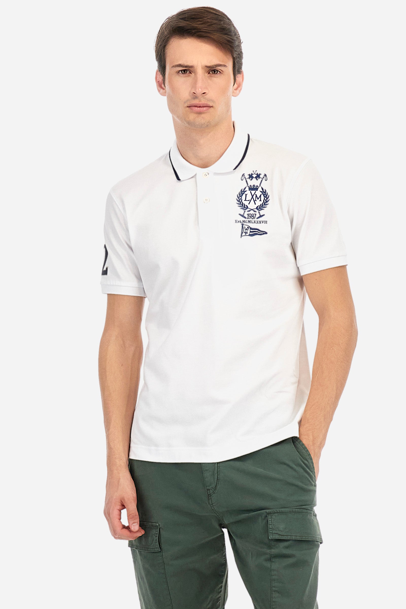 Poloshirt aus Stretch-Baumwolle, Regular Fit – Arkell