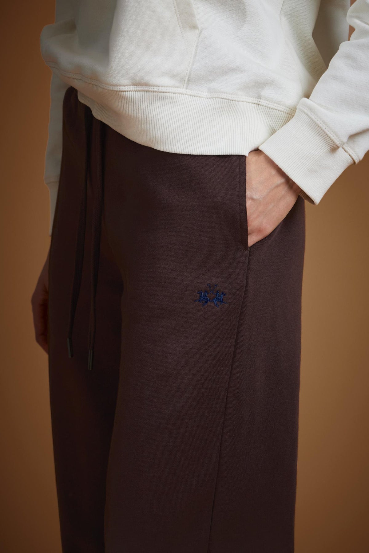 Pantalon femme en molleton gratté de coton - Eleonora