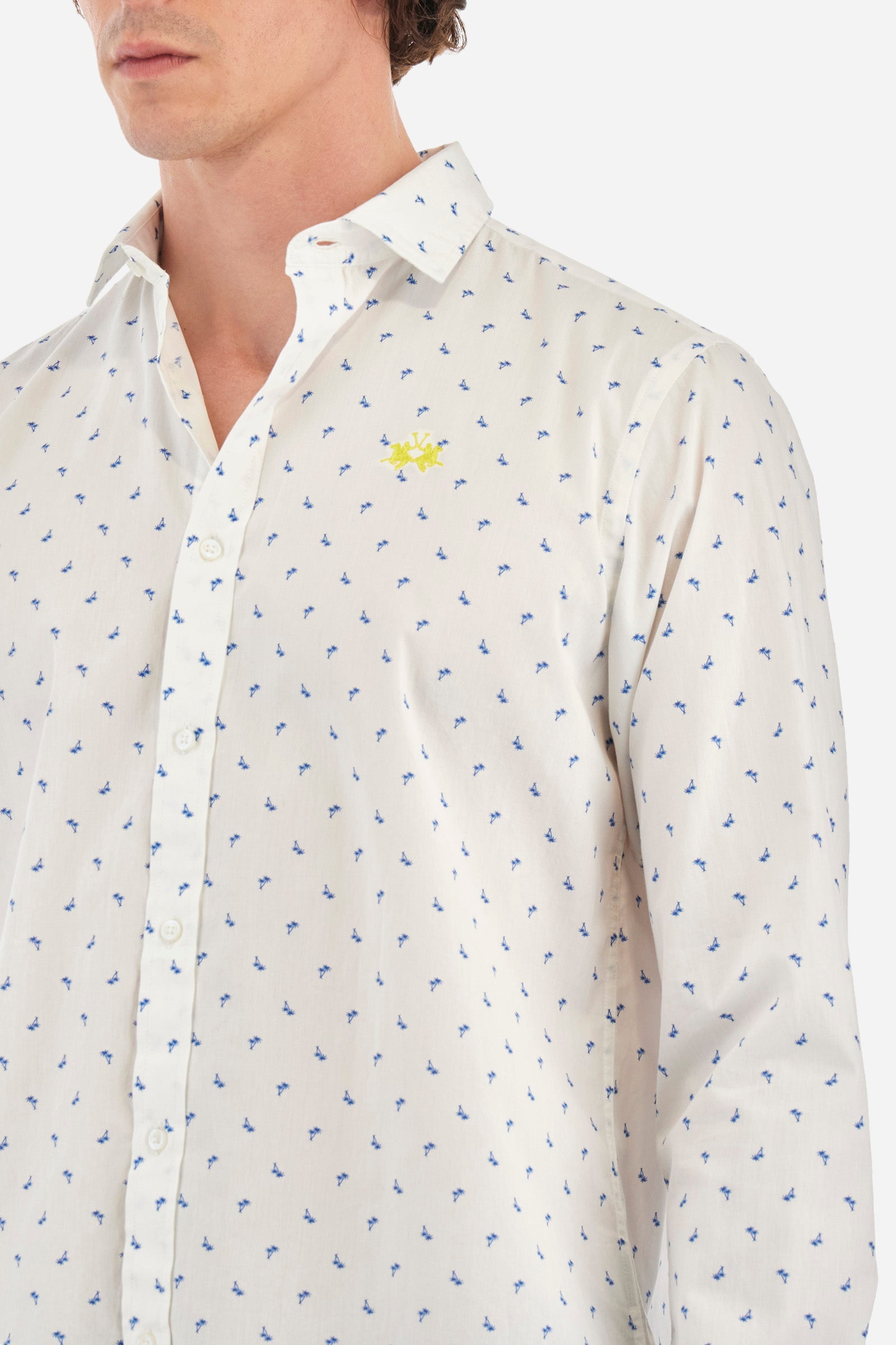 Regular-fit patterned poplin shirt - Innocent