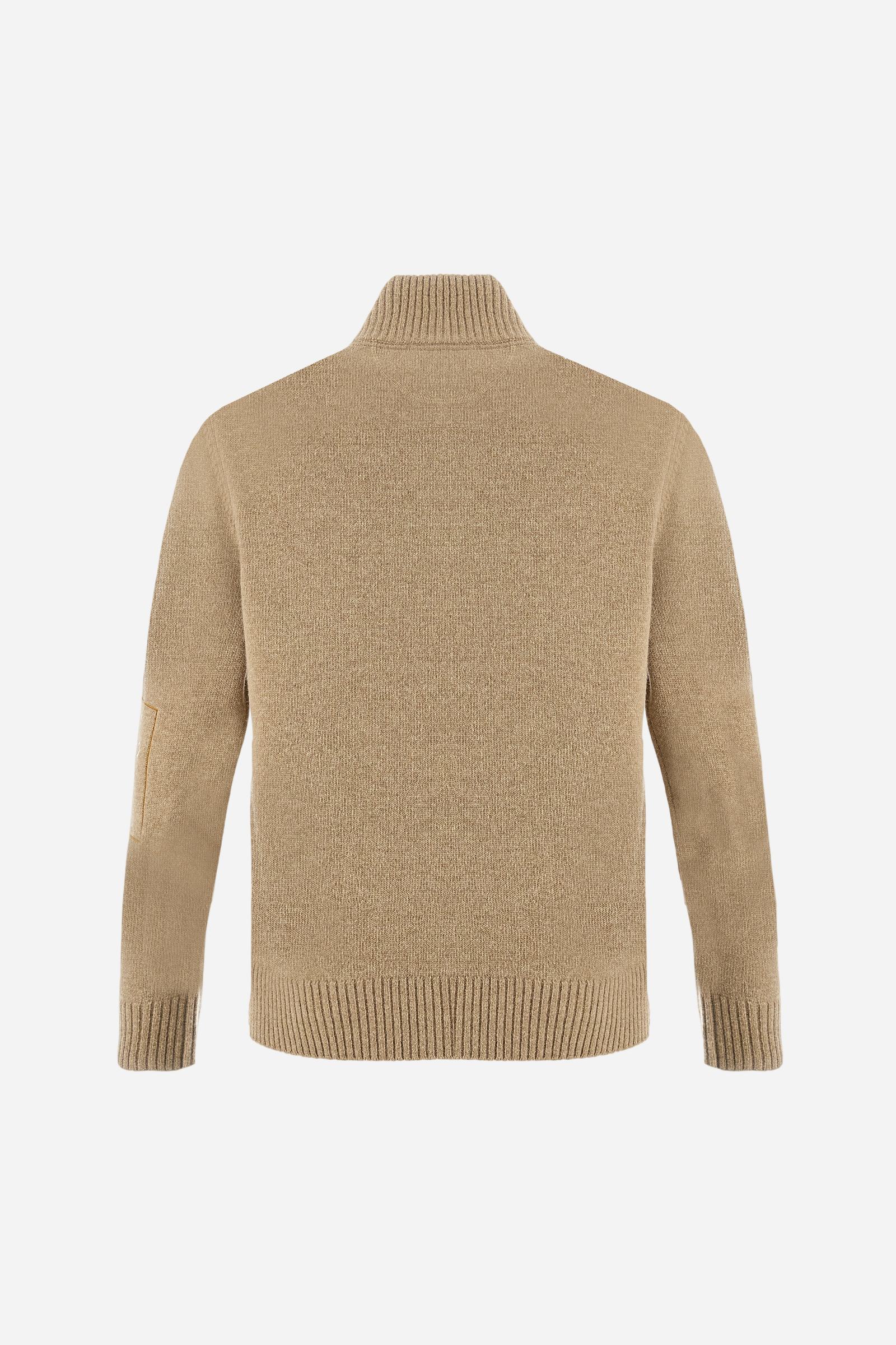 Men’s full zip lambswool sweater Polo Player - Barclay