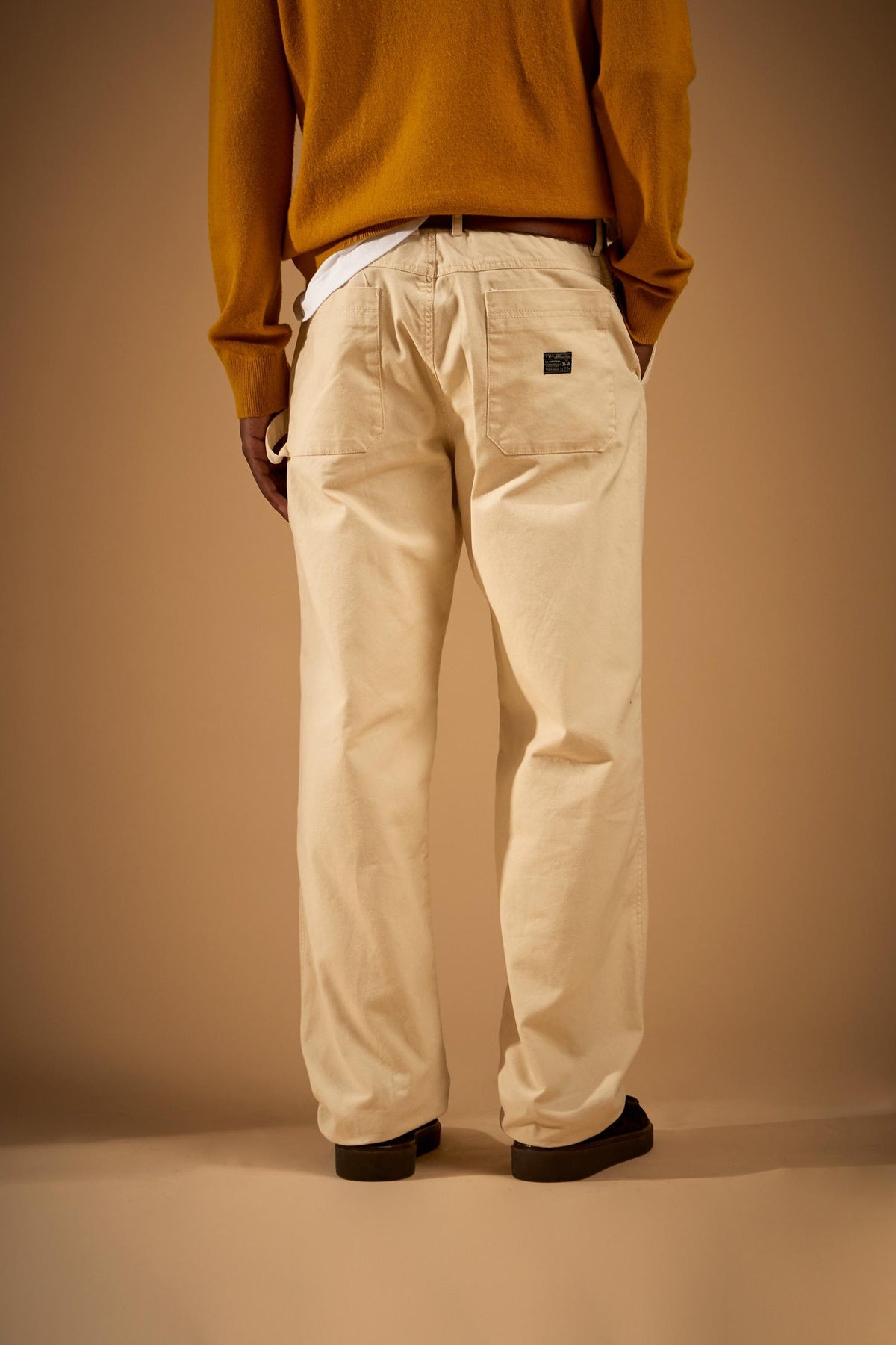 Men's Carpenter Pants in Cotton Canvas - Elvio