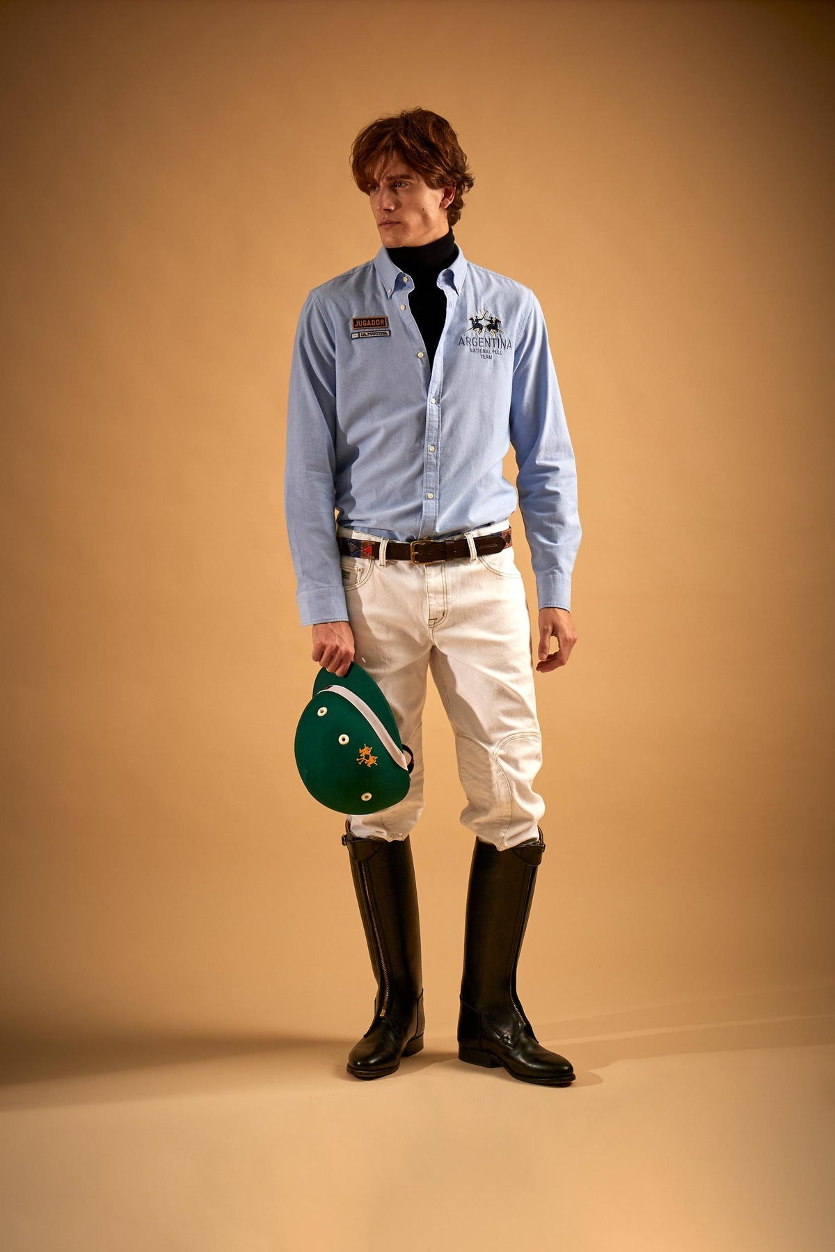 Men's Oxford Cotton Shirt with Argentina Patch - Digby