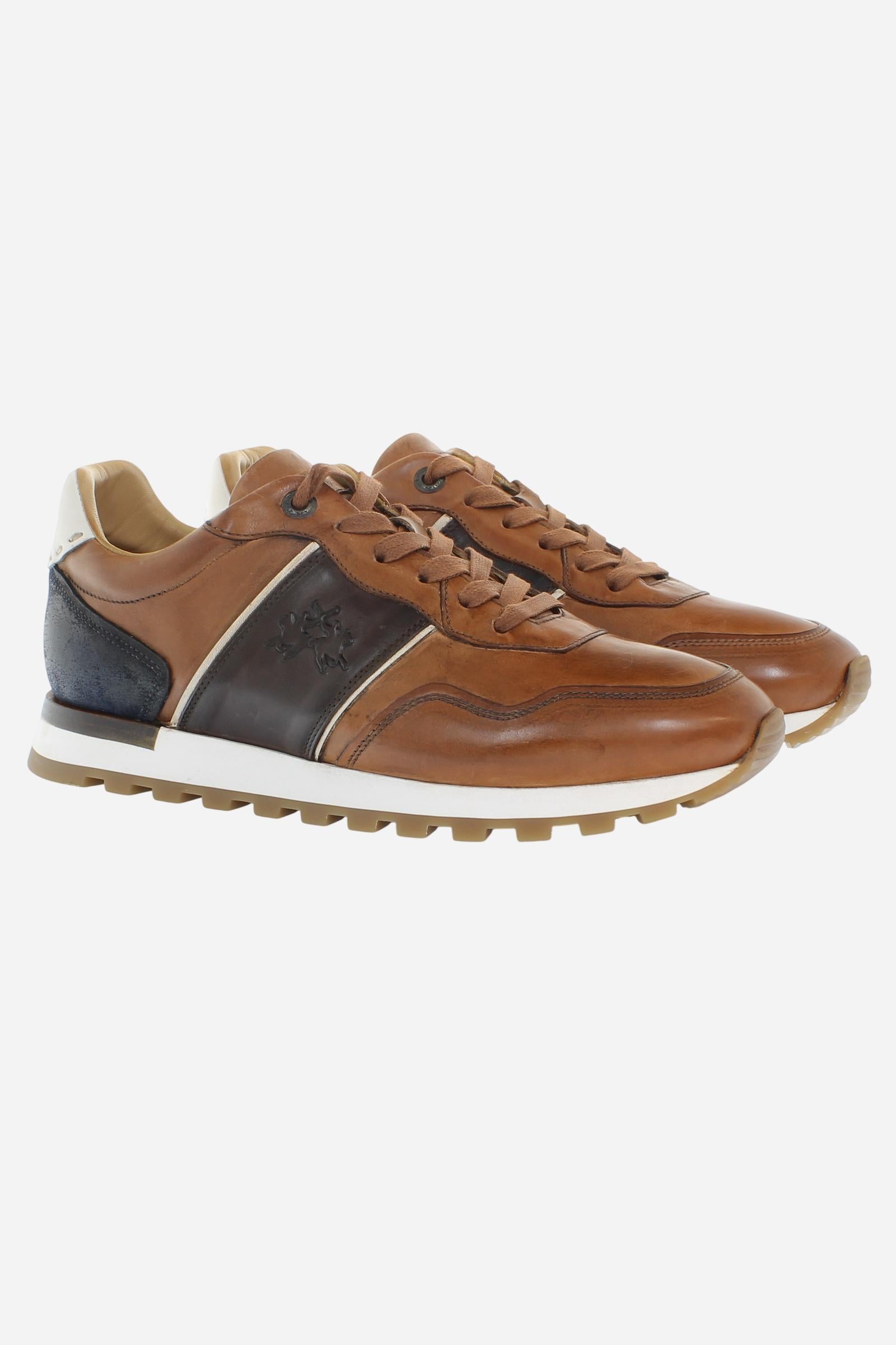Herren Heritage Sneaker aus handpatiniertem Leder - Leathen