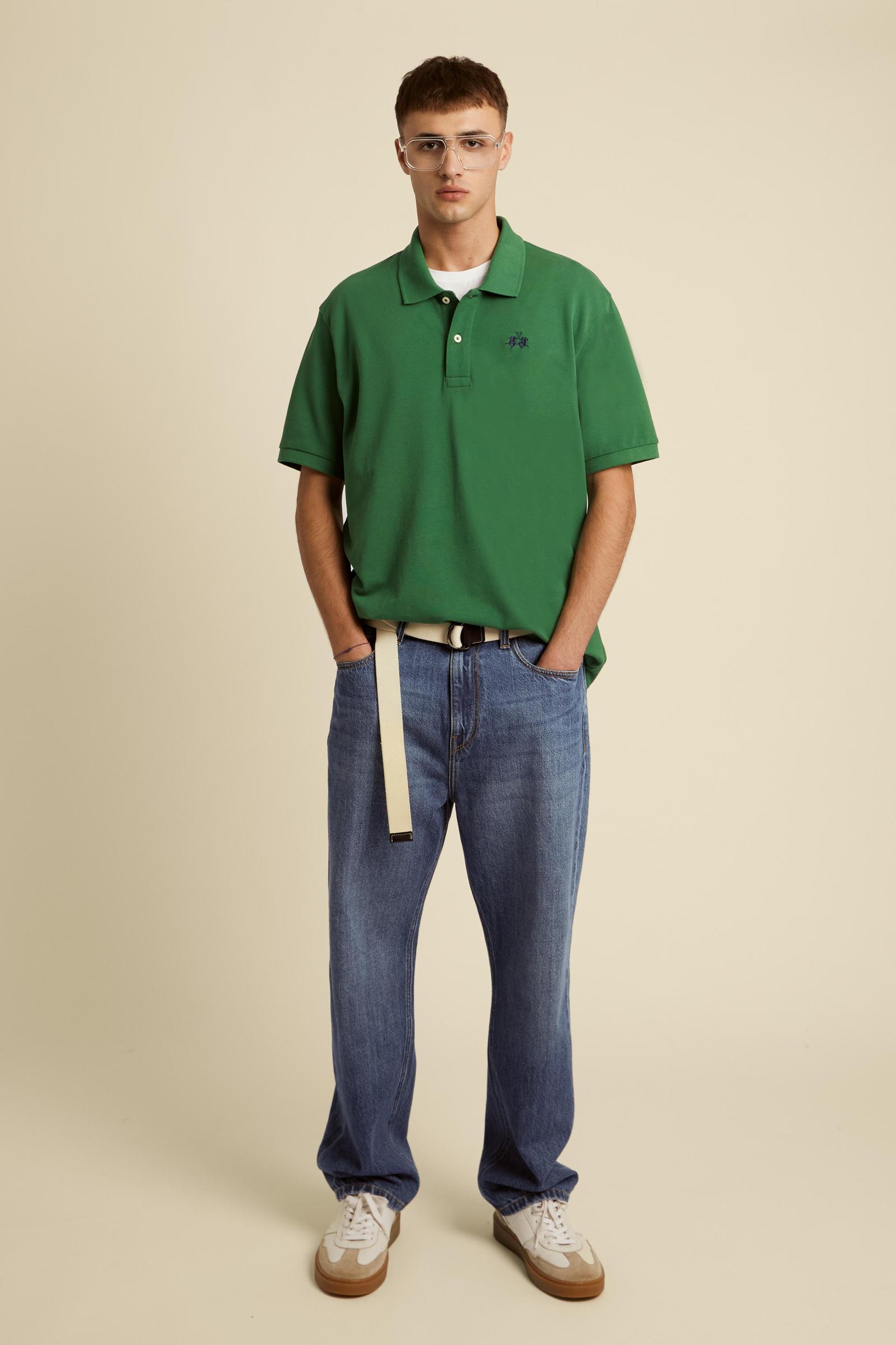 Men’s short sleeve cotton piqué polo shirt – Tex