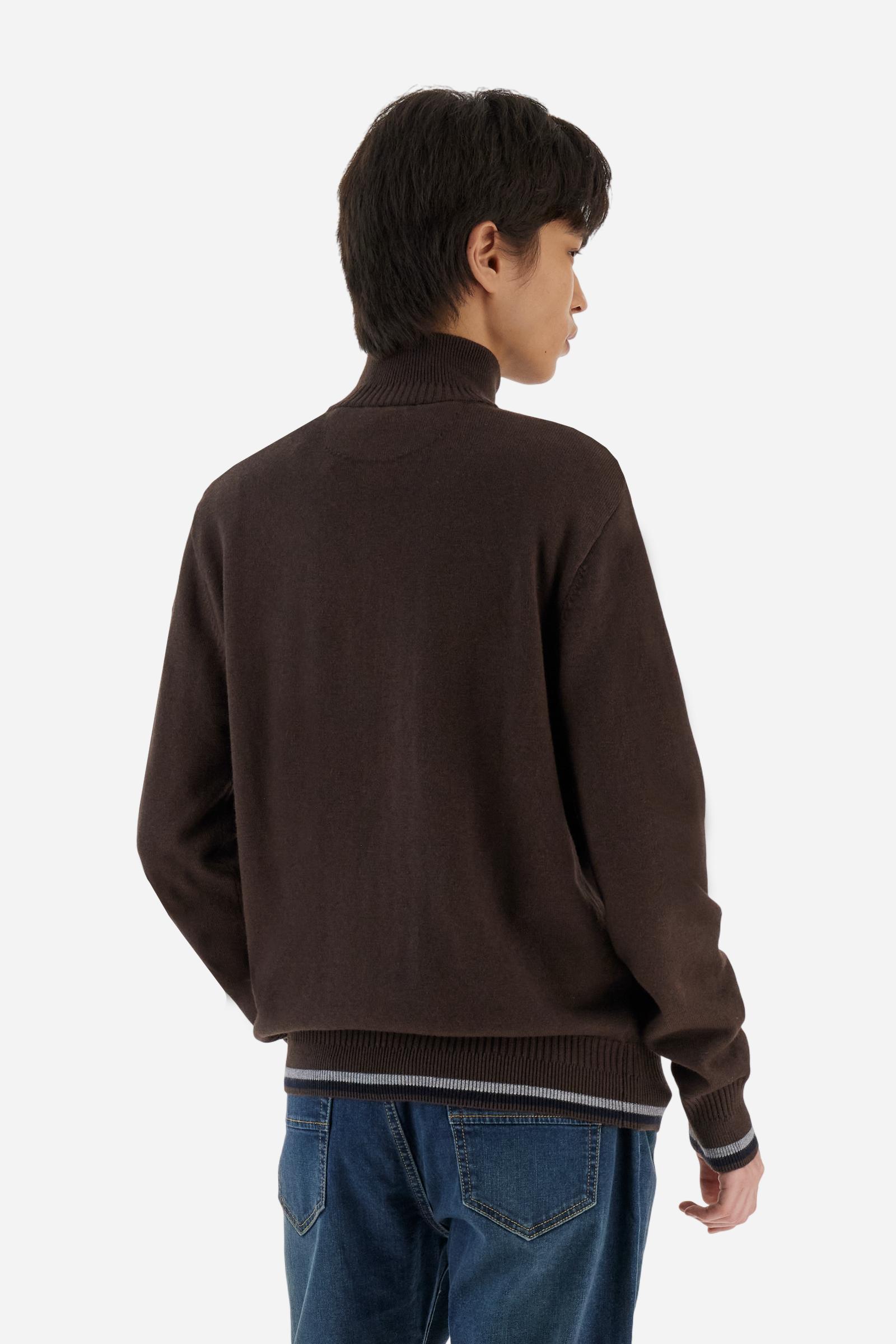 Maglione uomo full zip con collo alto Polo Club - Brooks